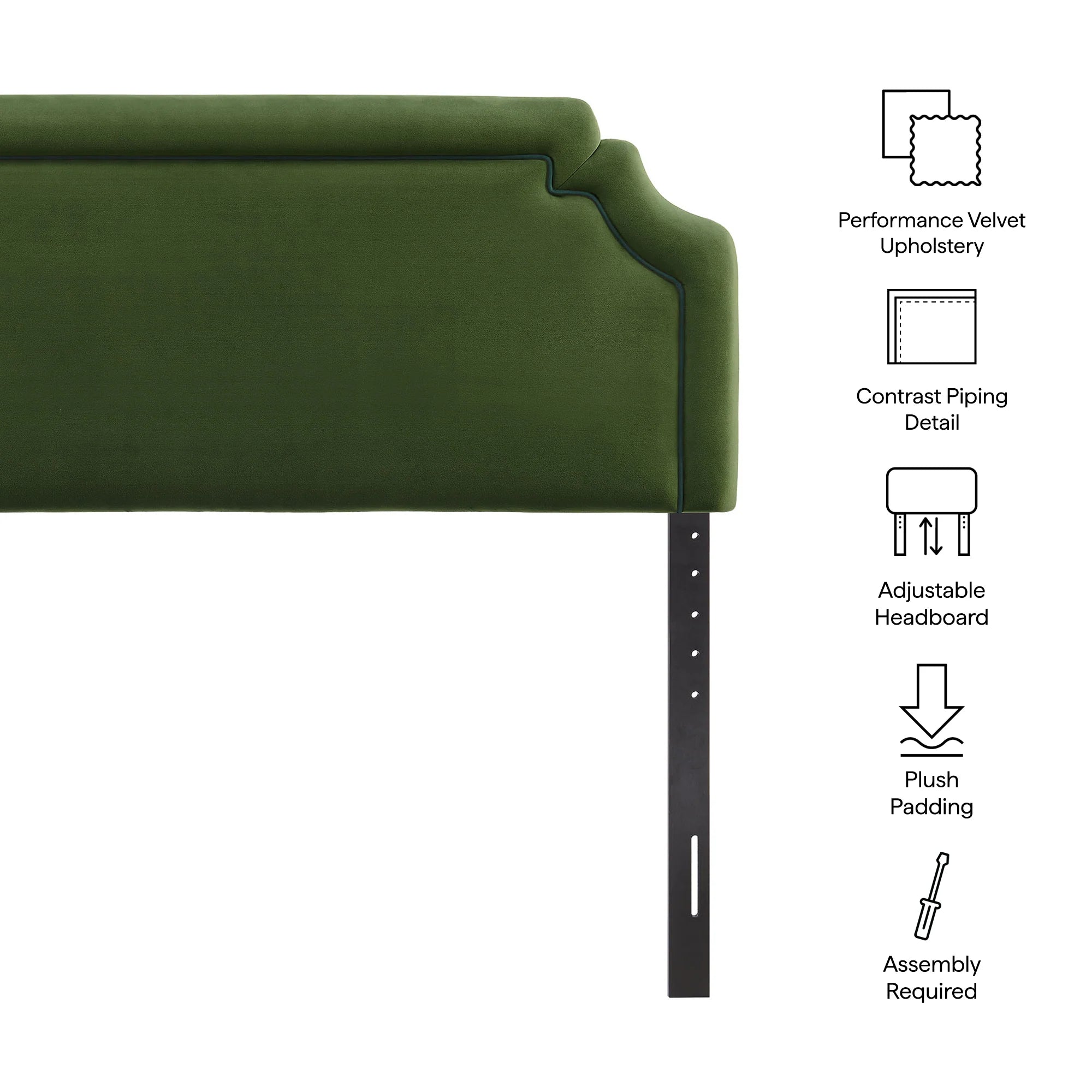 Magnolia Stain-Resistant Performance Velvet Queen Size Headboard