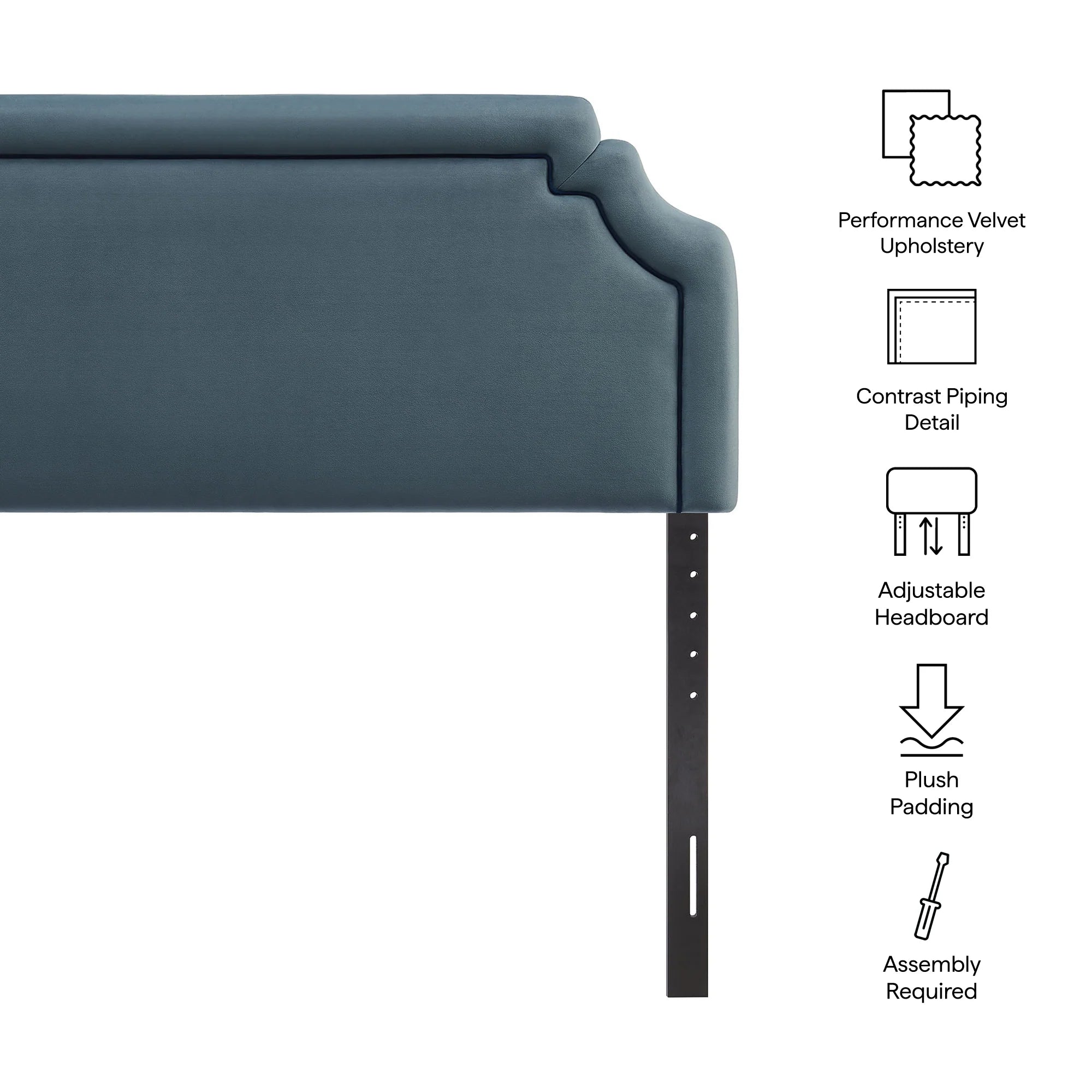 Magnolia Stain-Resistant Performance Velvet Queen Size Headboard