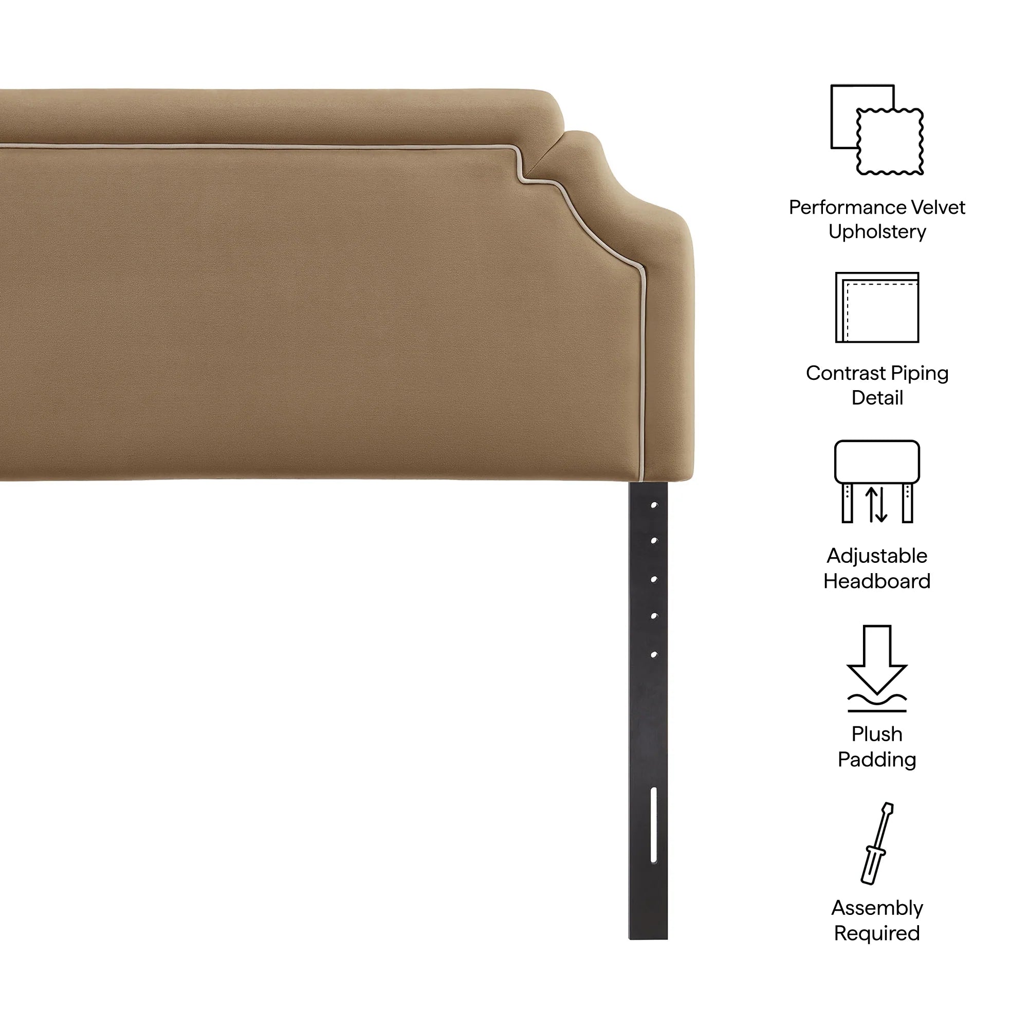Magnolia Stain-Resistant Performance Velvet Queen Size Headboard
