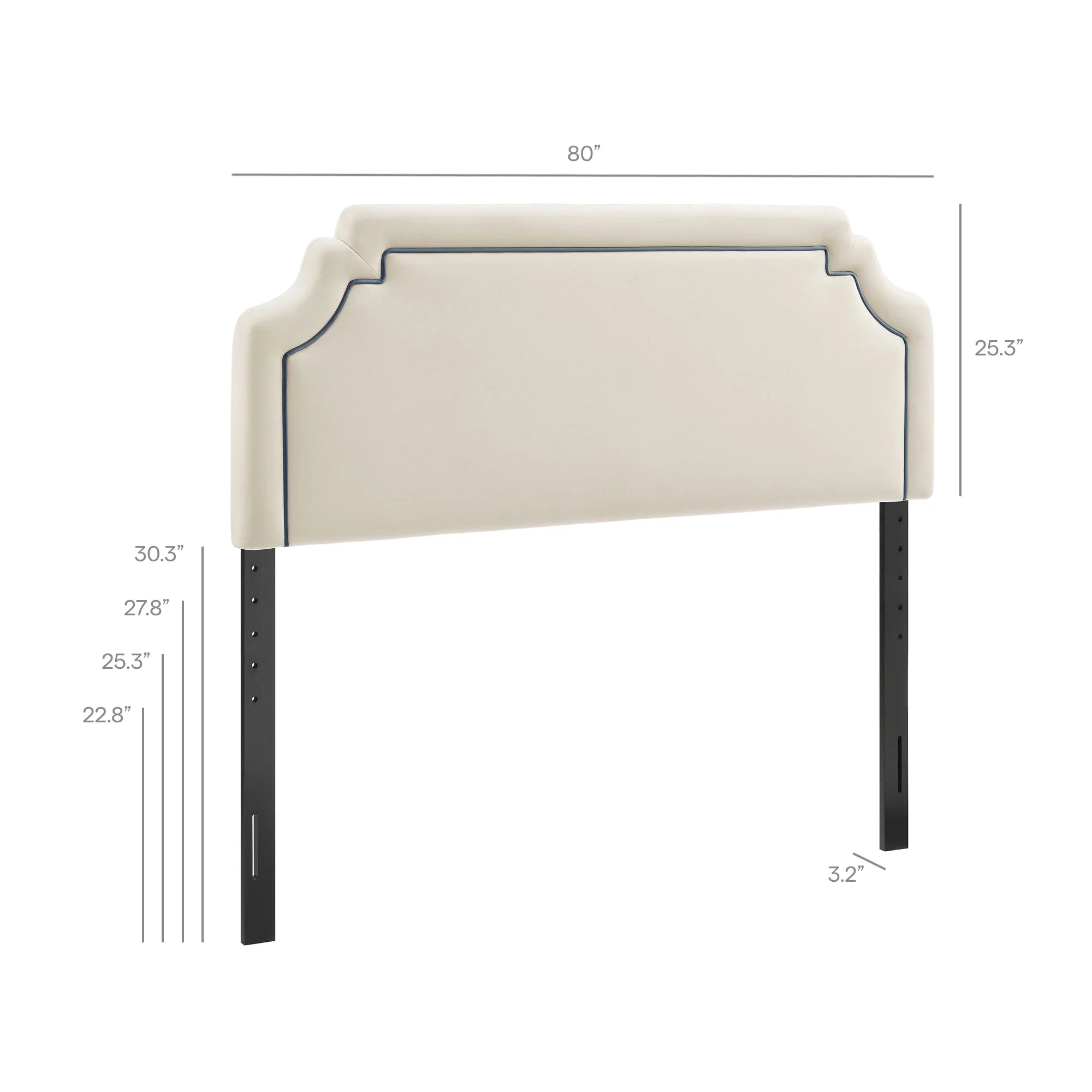 Magnolia Stain-Resistant Performance Velvet Queen Size Headboard