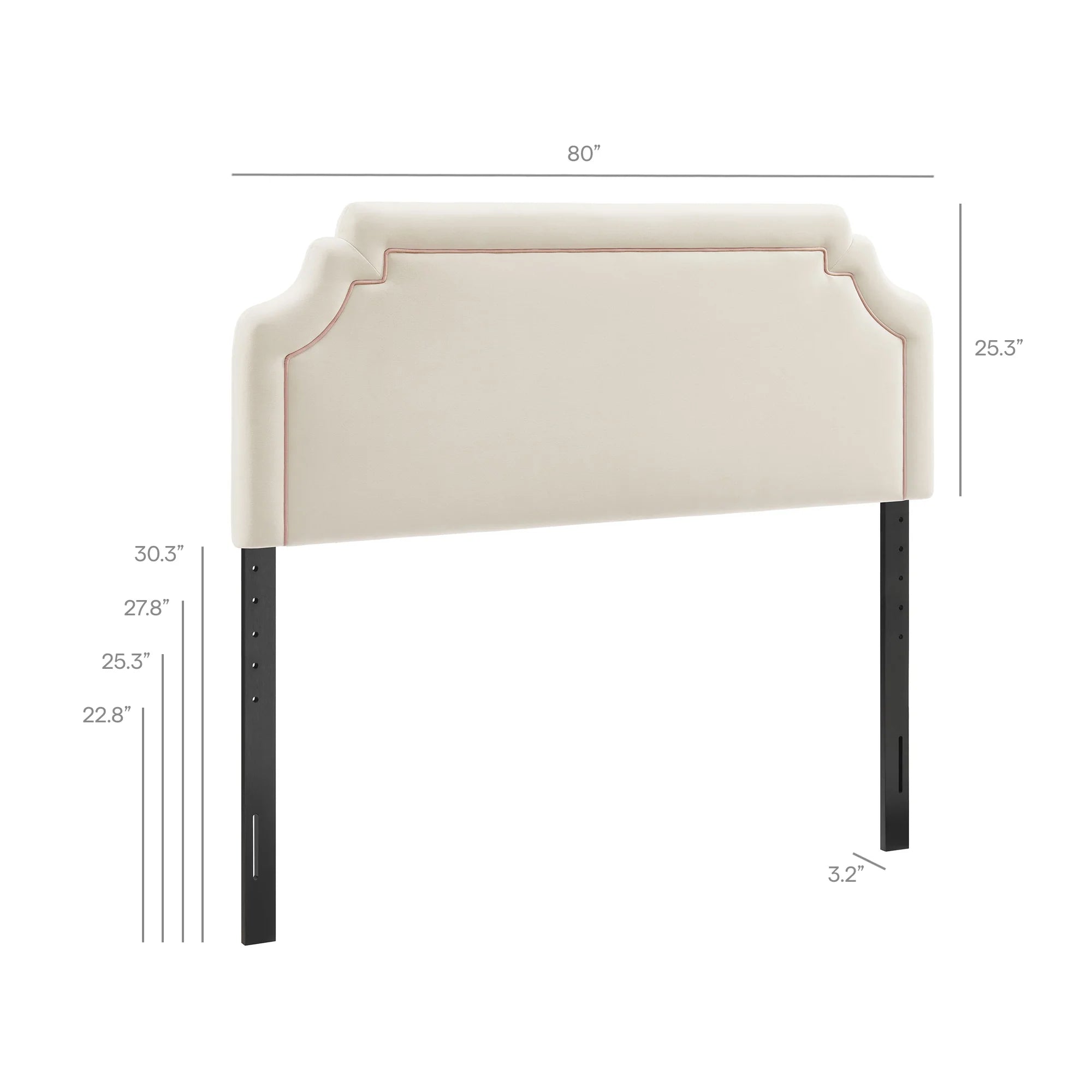 Magnolia Stain-Resistant Performance Velvet Queen Size Headboard