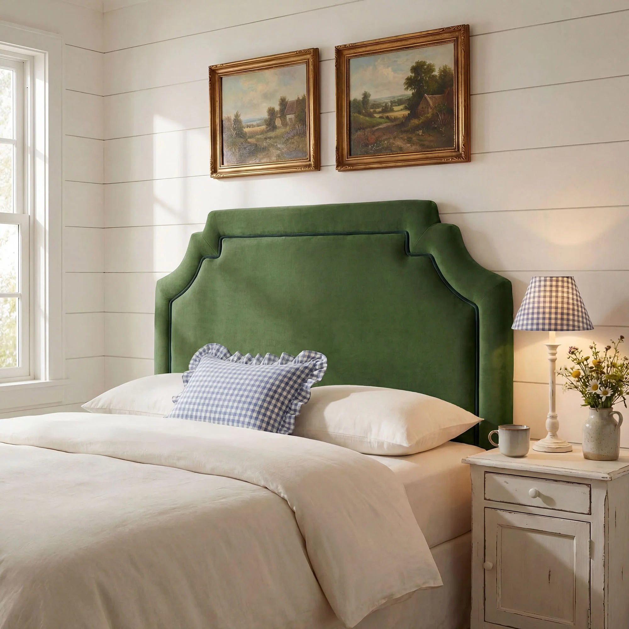Magnolia Stain-Resistant Performance Velvet Queen Size Headboard