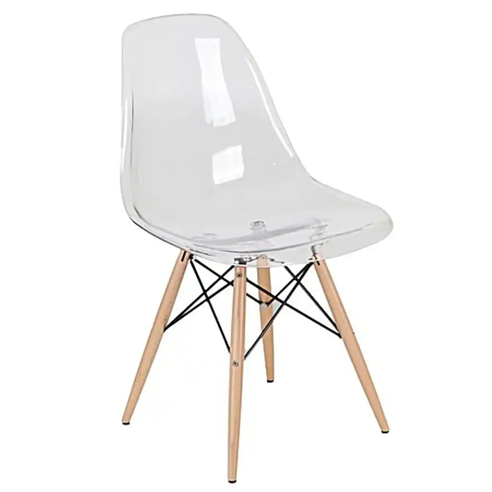 Chaise pour enfants en plastique moulé Eames - Pieds en bois