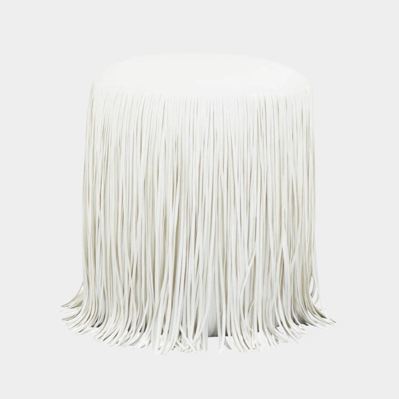 Shag Me Performance Vegan Leather Ottoman