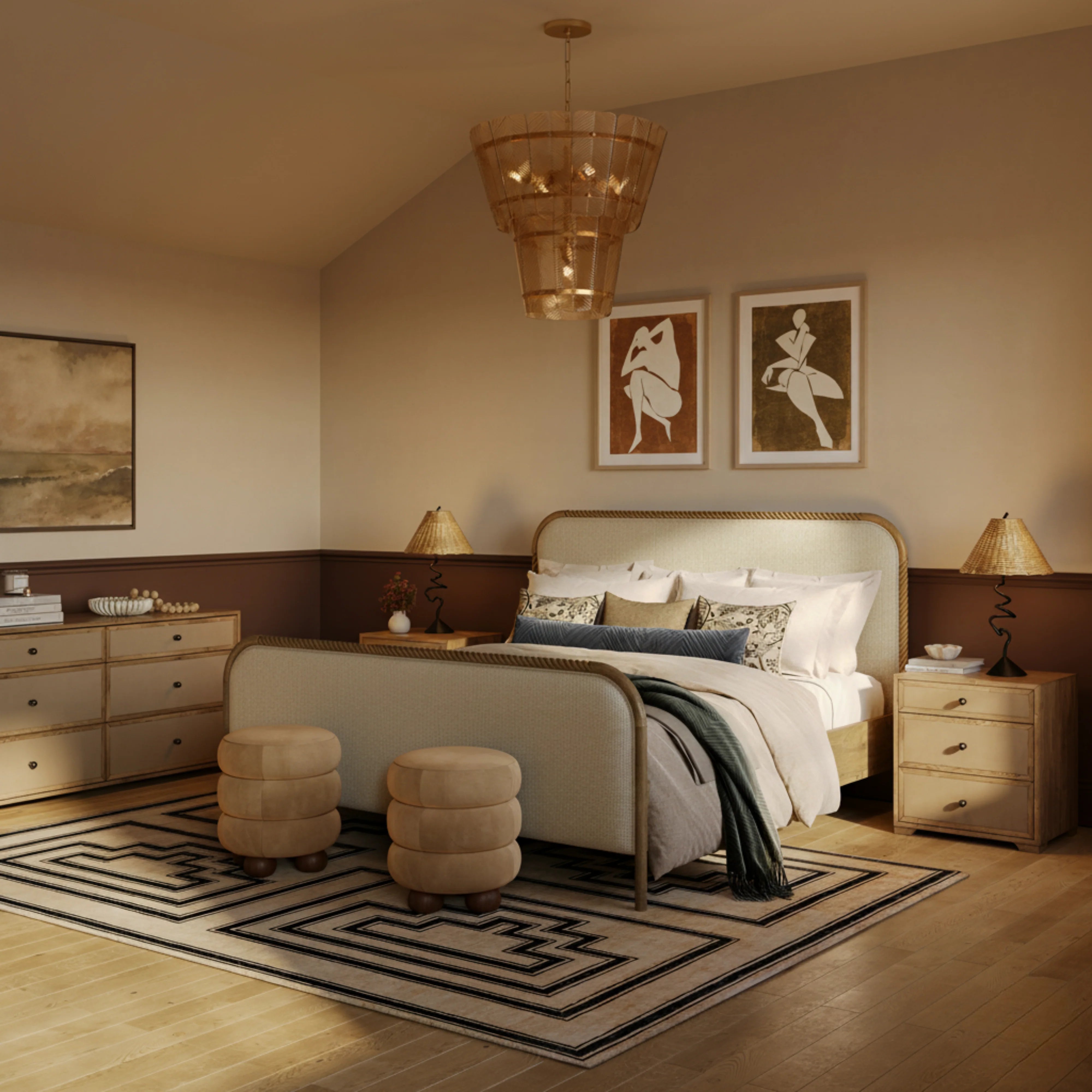 Hatia Basketweave Panel Bed