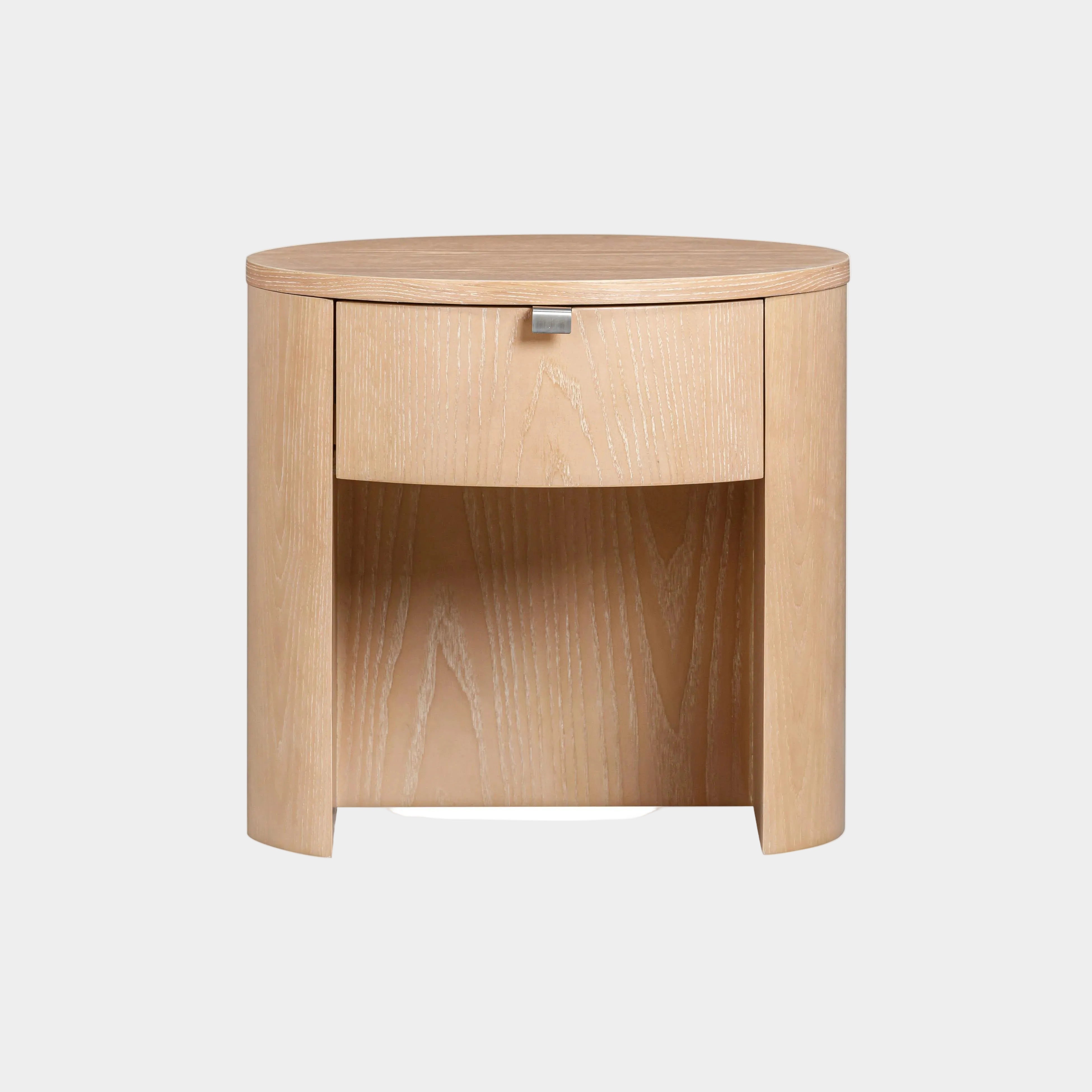 Marlow 19" Wood Round Nightstand With Drawer