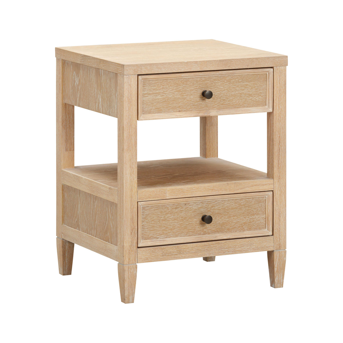Bristol Park Whitewashed Wood Drawer Nightstand