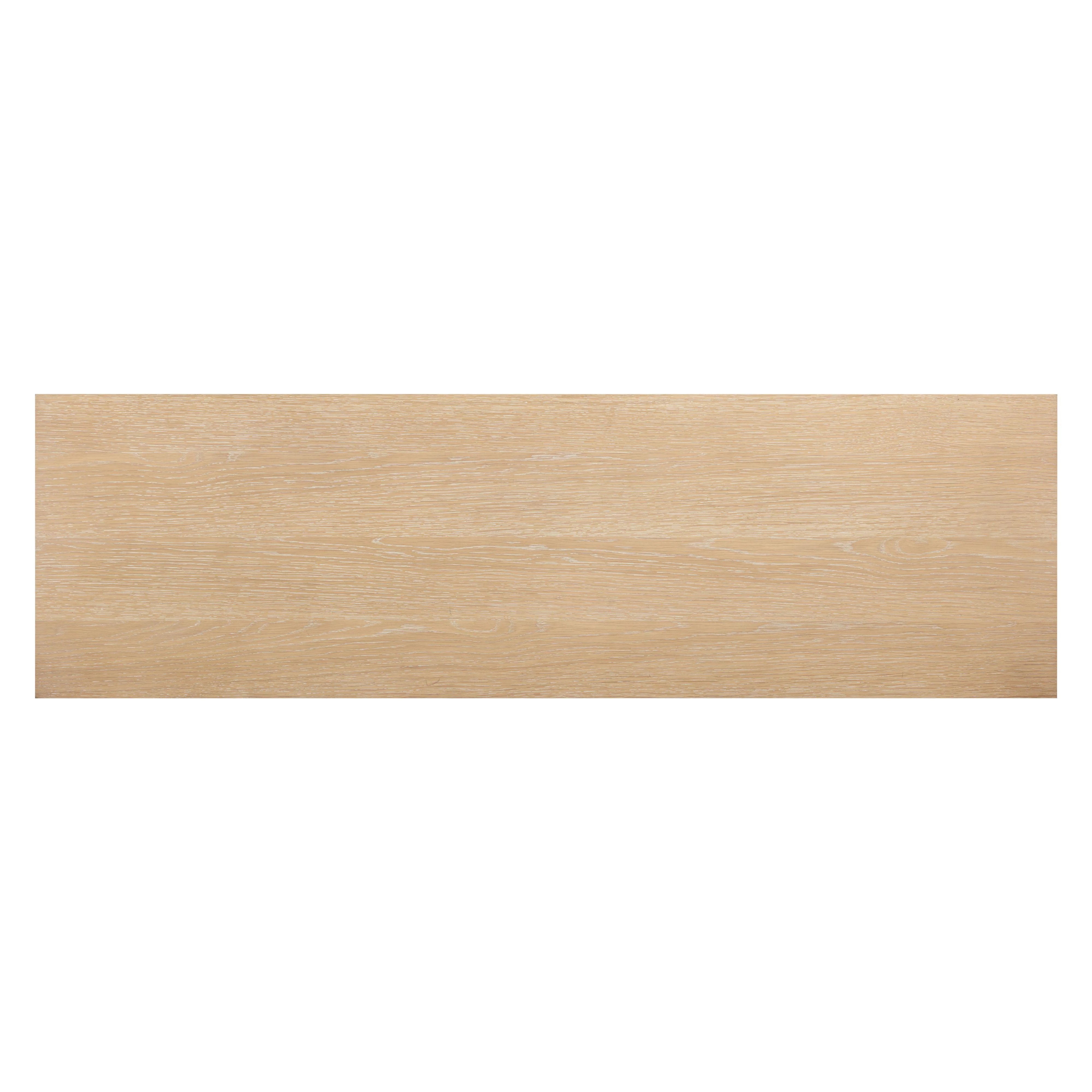 Bristol Park 62" Whitewashed Oak Wood 6-Drawer Dresser