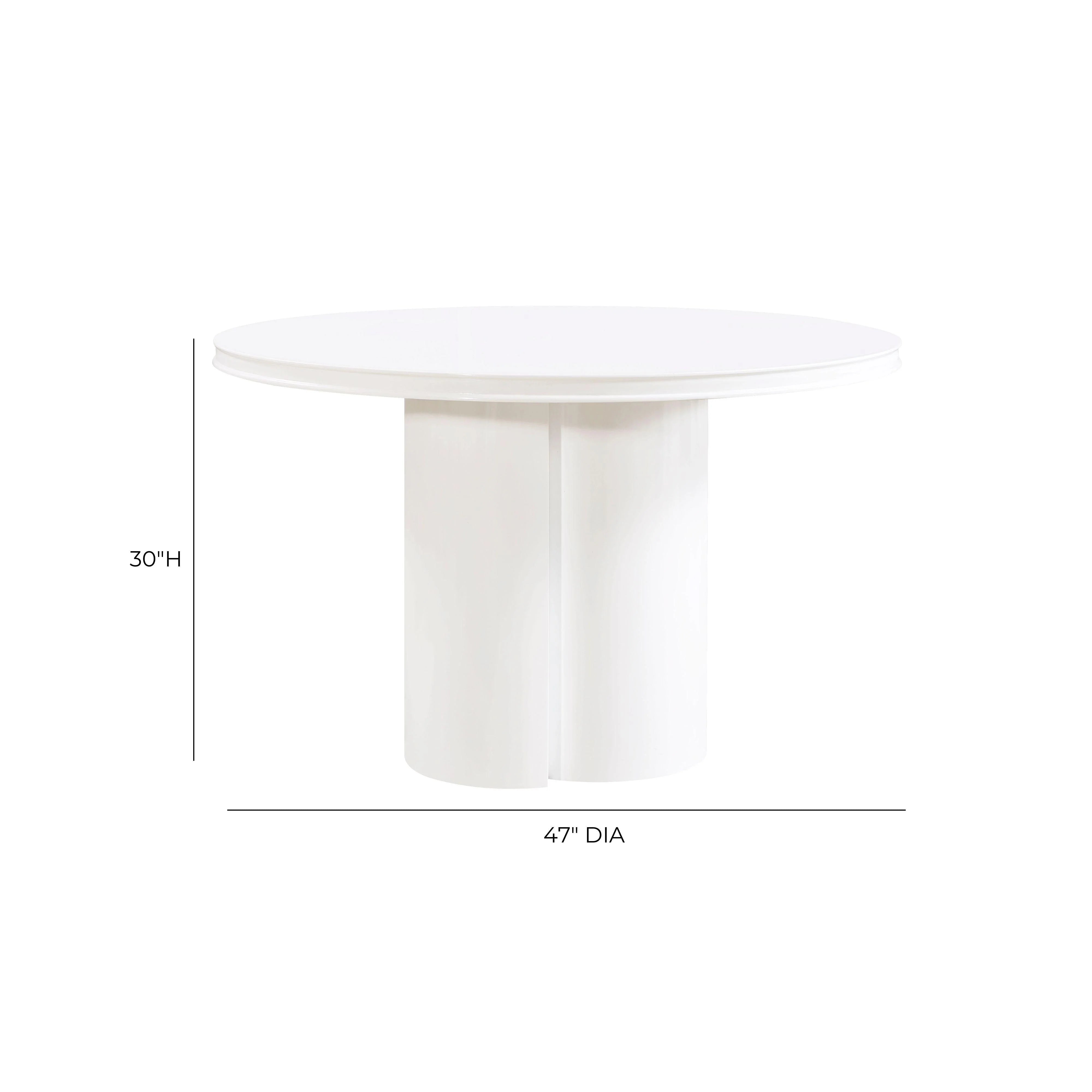 Elora 47" Lacquer Round Dining Table