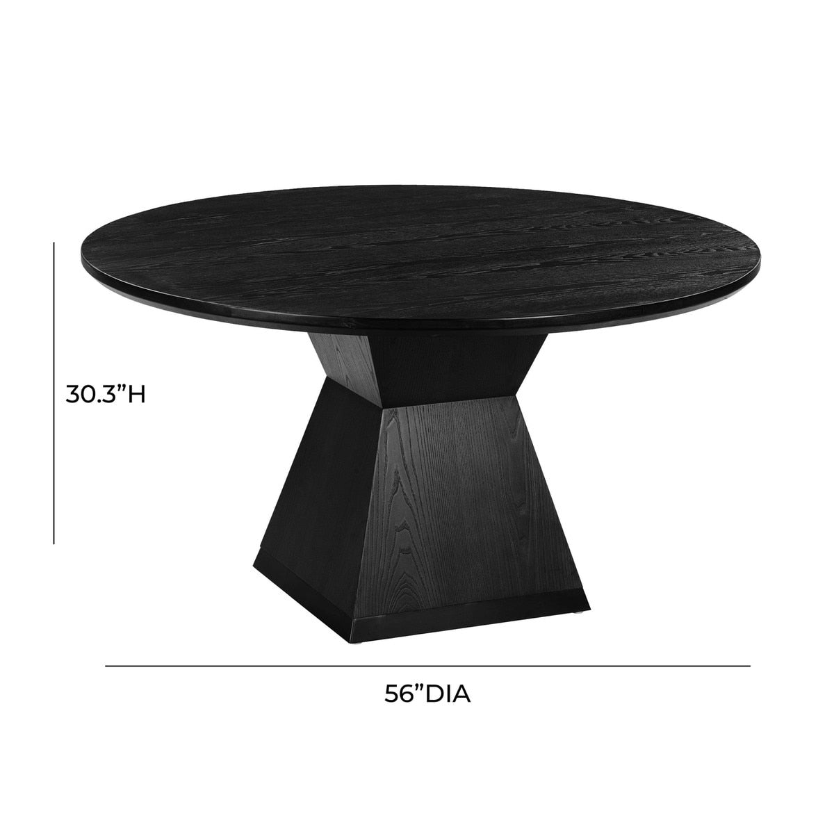 Nolan Black Round Wood Dining Table