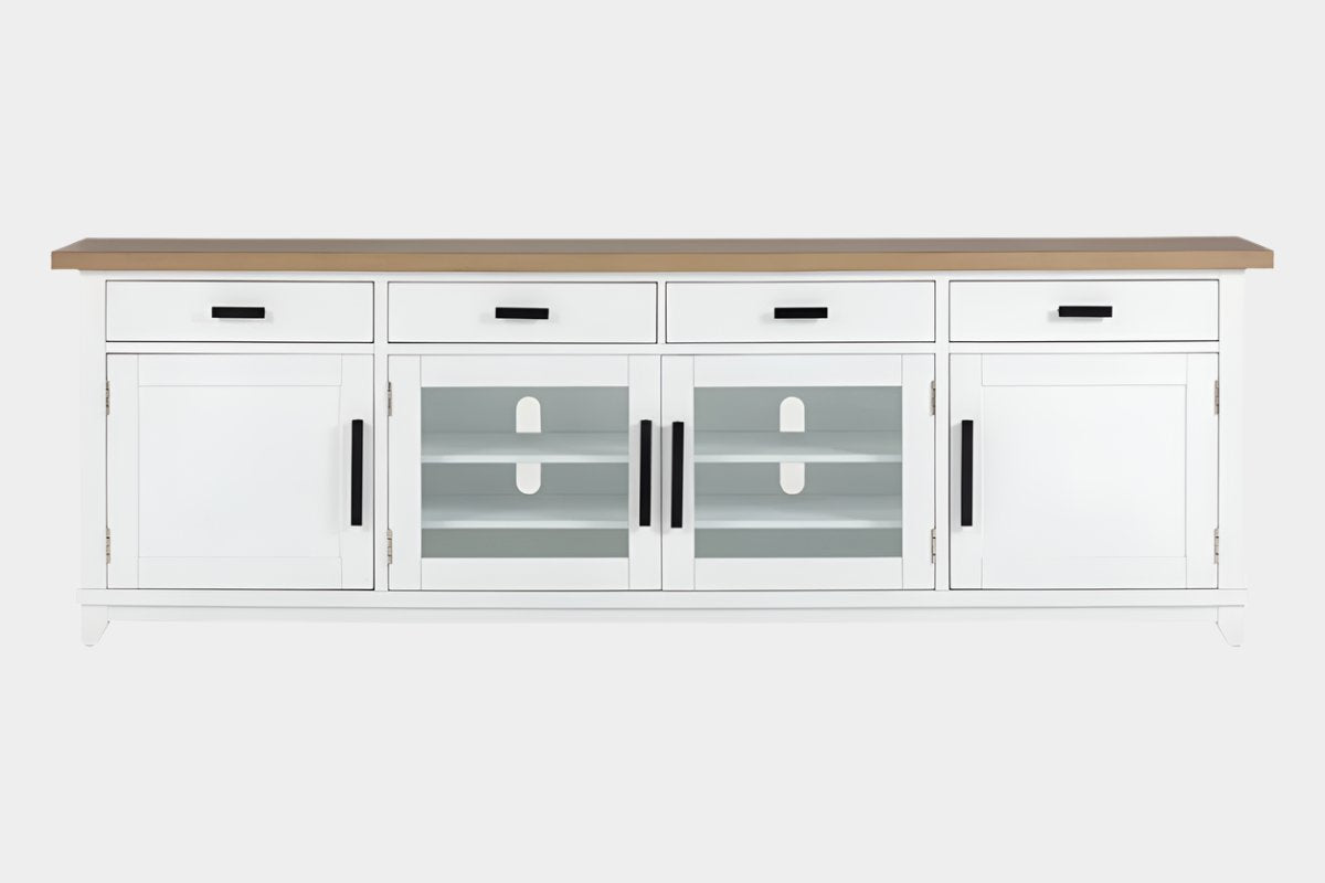 Console de divertissement Dover White 92" 