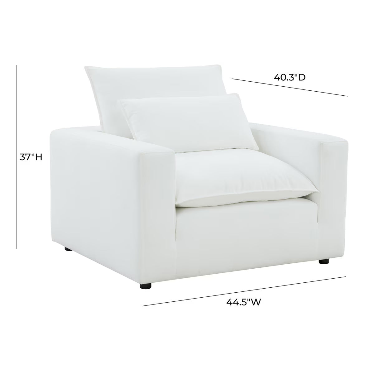 Fauteuil en tissu Cali Pearl Performance 