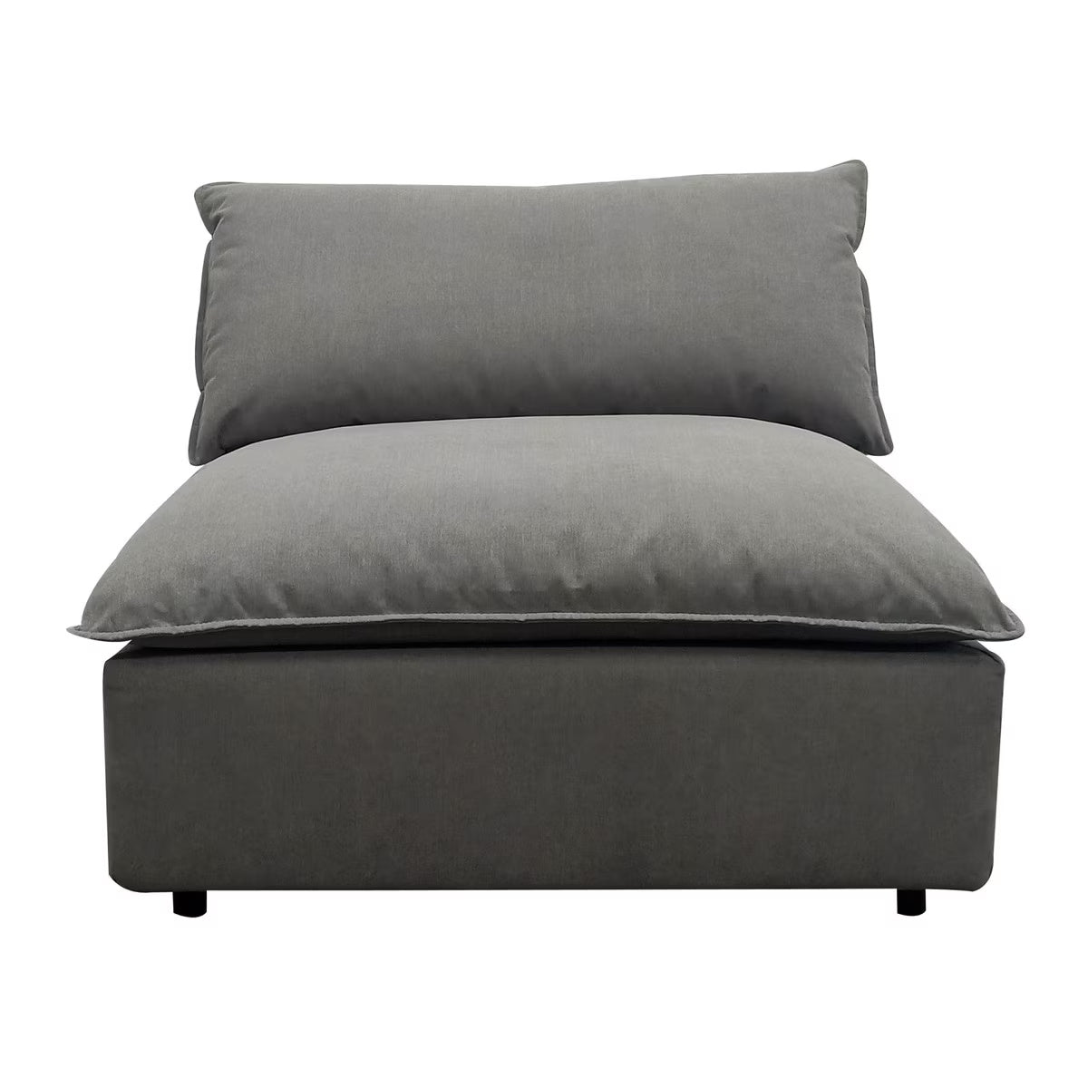 Fauteuil sans accoudoirs en tissu Cali Slate Performance 