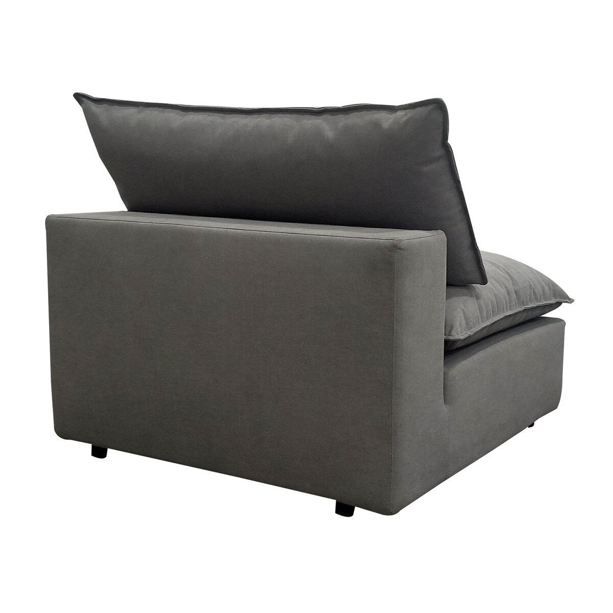 Fauteuil sans accoudoirs en tissu Cali Slate Performance 