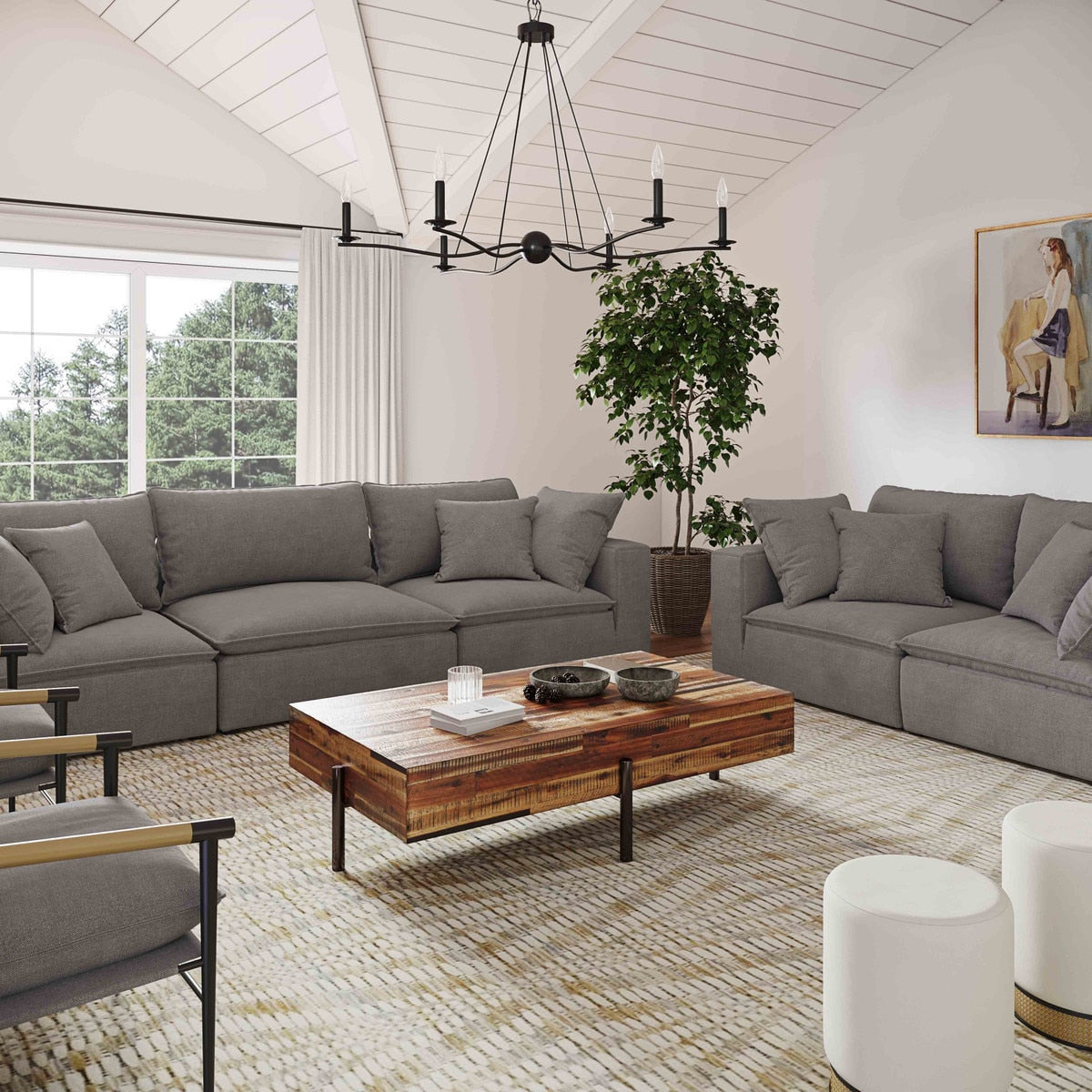 Cali  Performance Fabric Modular Loveseat