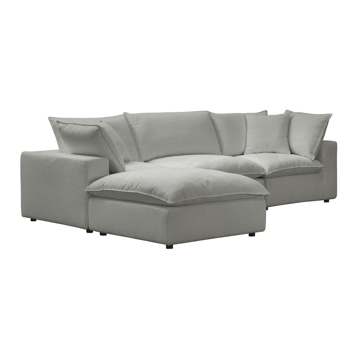 Cali Slate Performance Fabric Modular 4 Piece Sectional