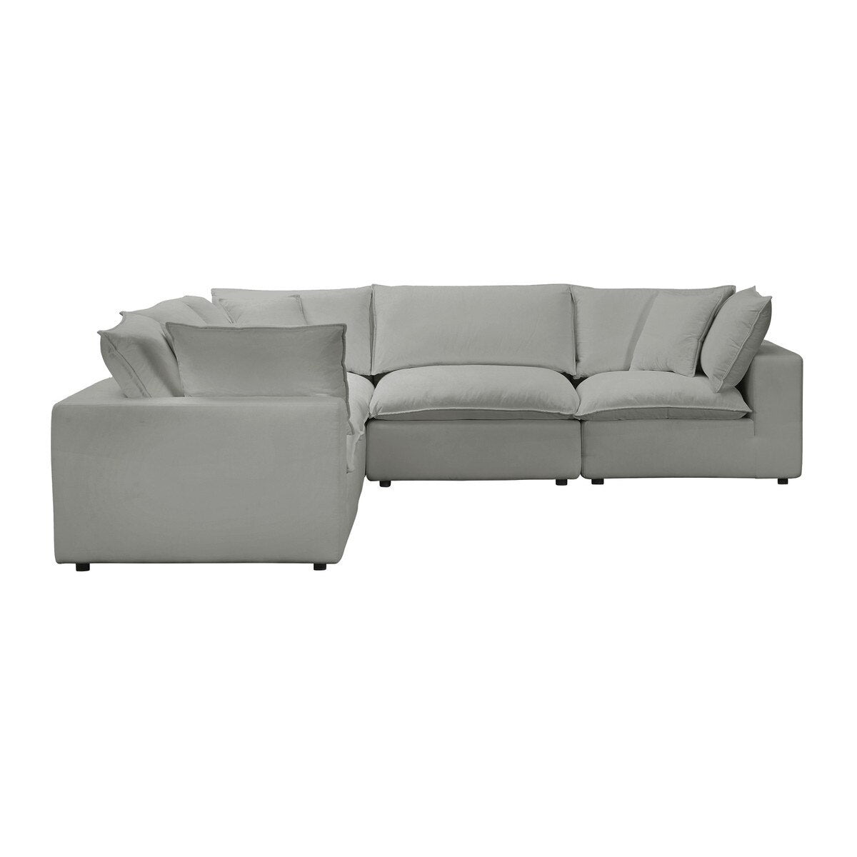 Cali Slate Performance Fabric Modular L-Sectional