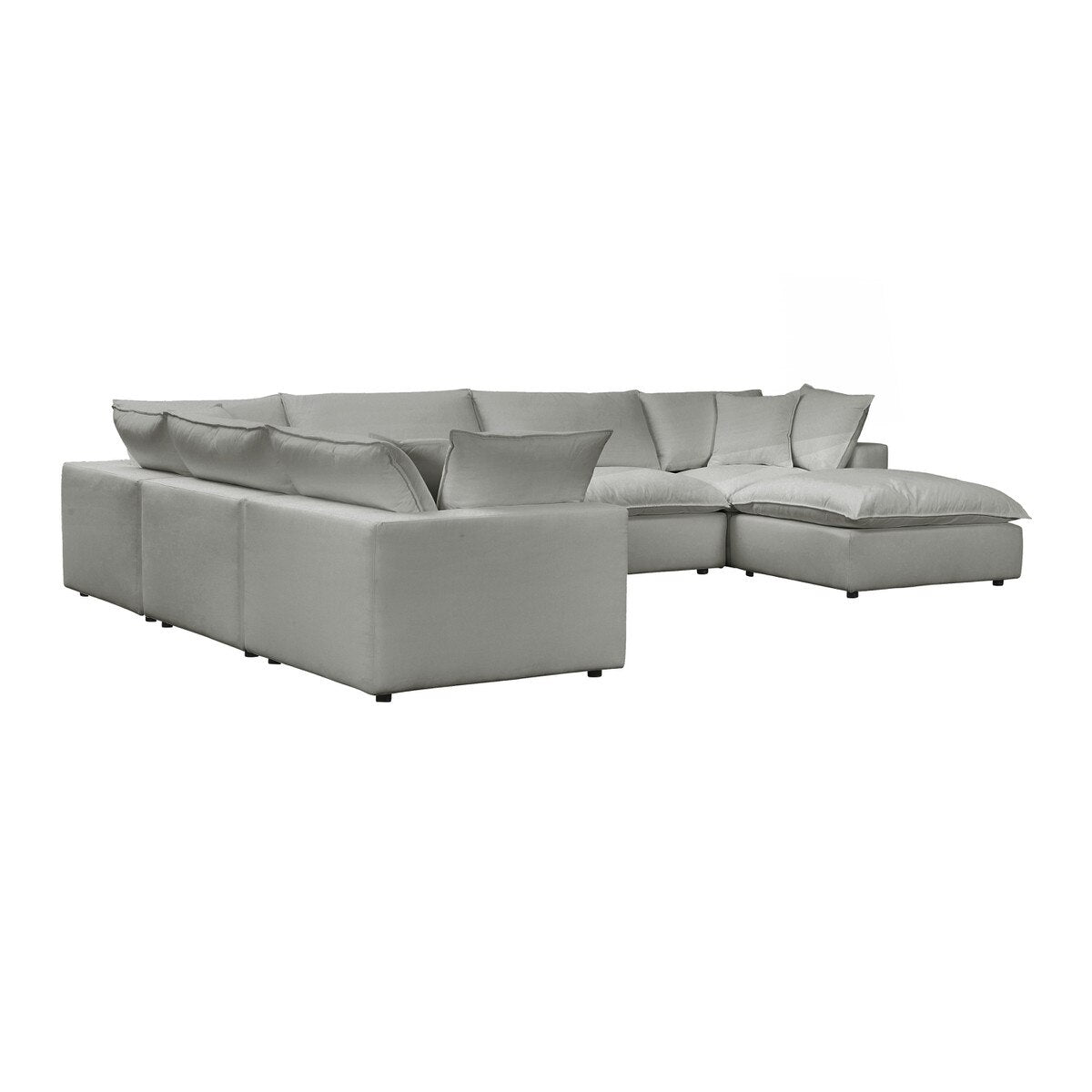 Cali Slate Performance Fabric Modular Large Chaise Sectional