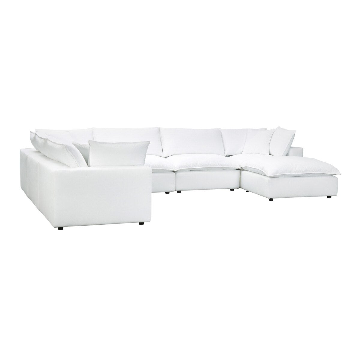 Cali Pearl Performance Fabric Modular Large Chaise Sectional