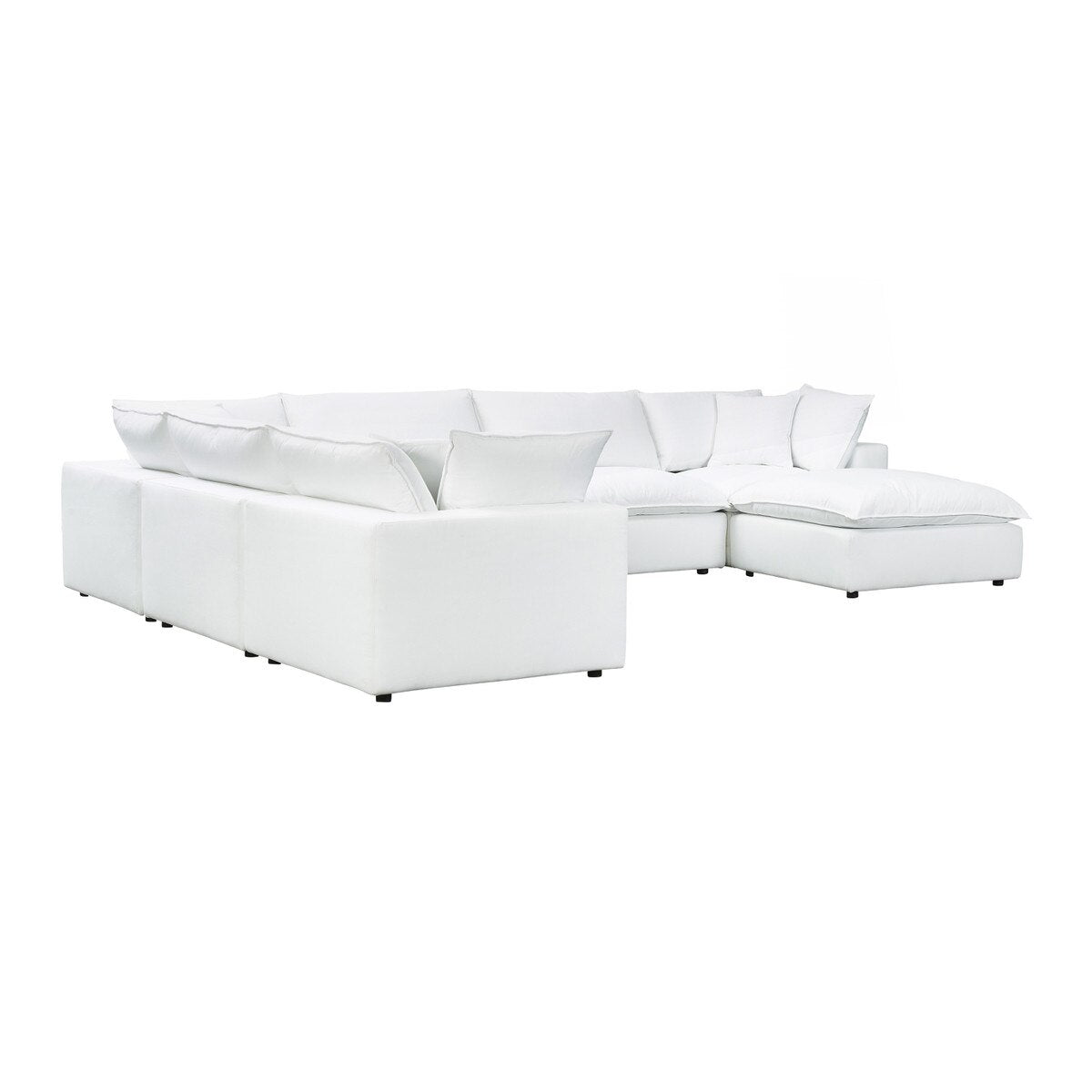 Cali Pearl Performance Fabric Modular Large Chaise Sectional