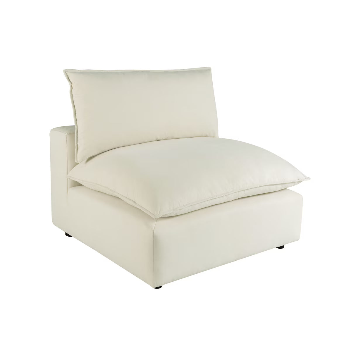 Cali Natural Performance Fabric Armless Chair