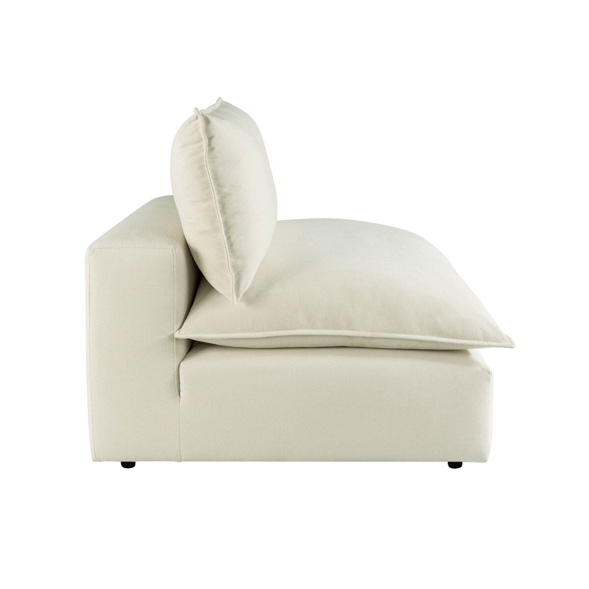 Cali Natural Performance Fabric Armless Chair