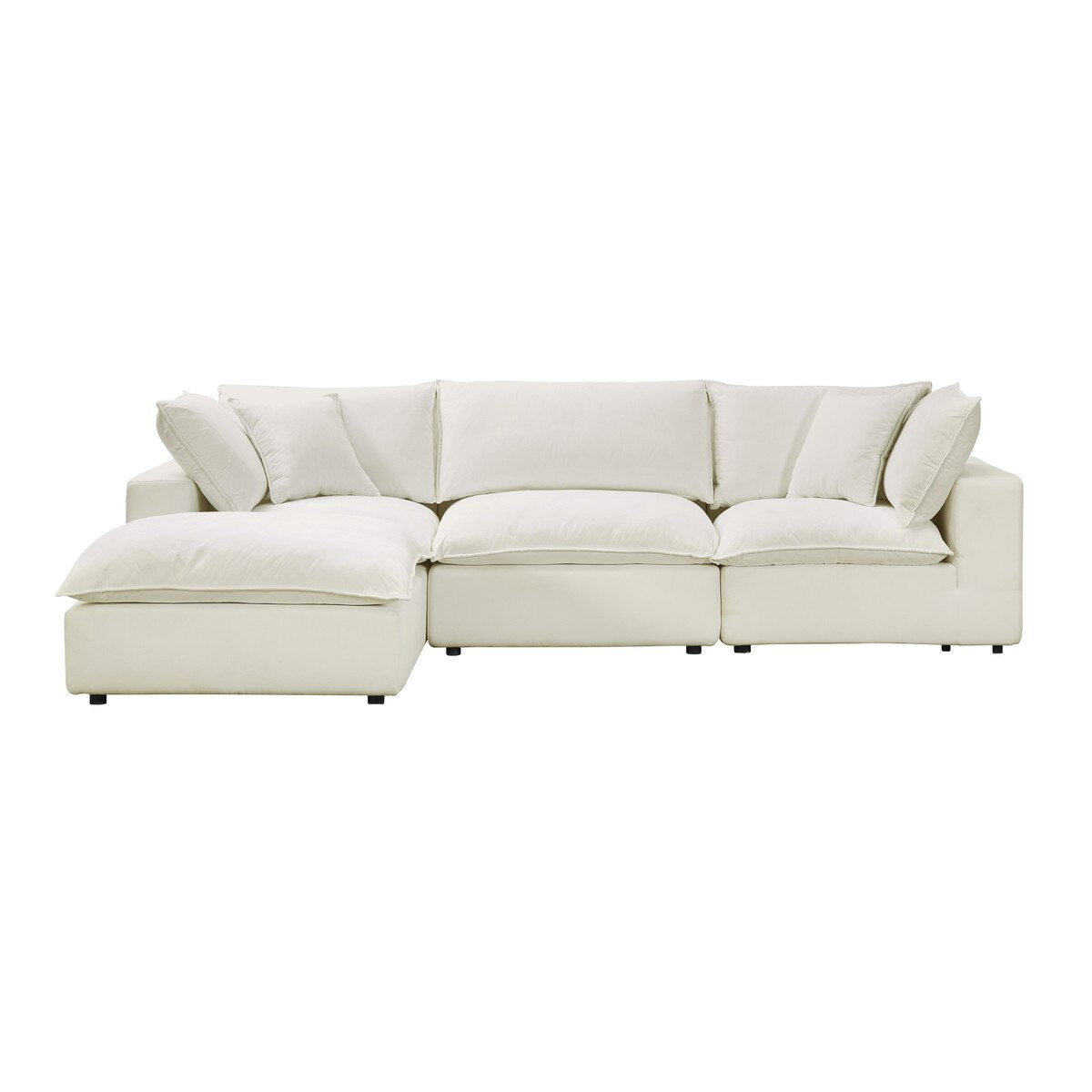 Cali Natural Performance Fabric Modular 4 Piece Sectional