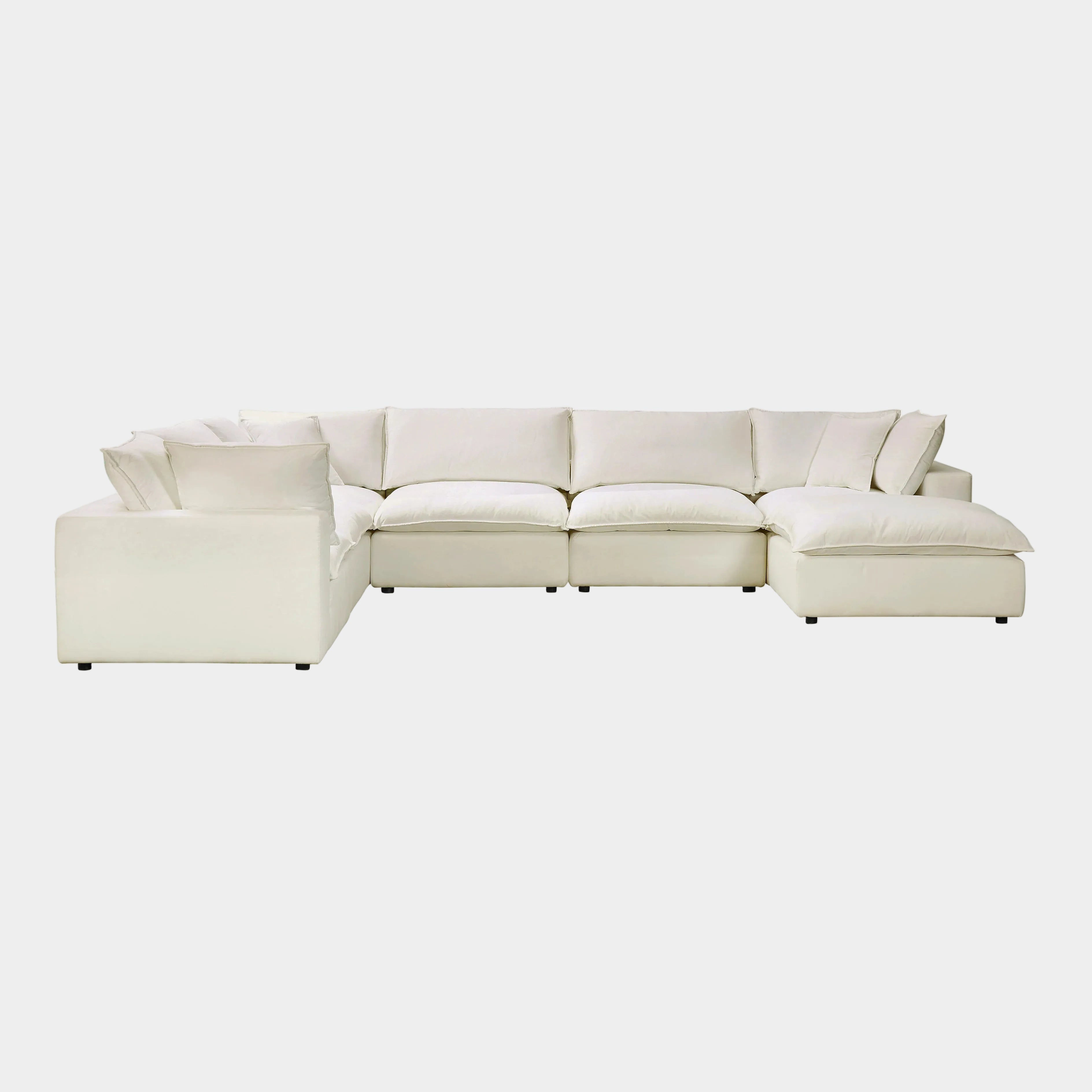 Cali 7-Piece Performance Fabric Modular Large Chaise Sectional