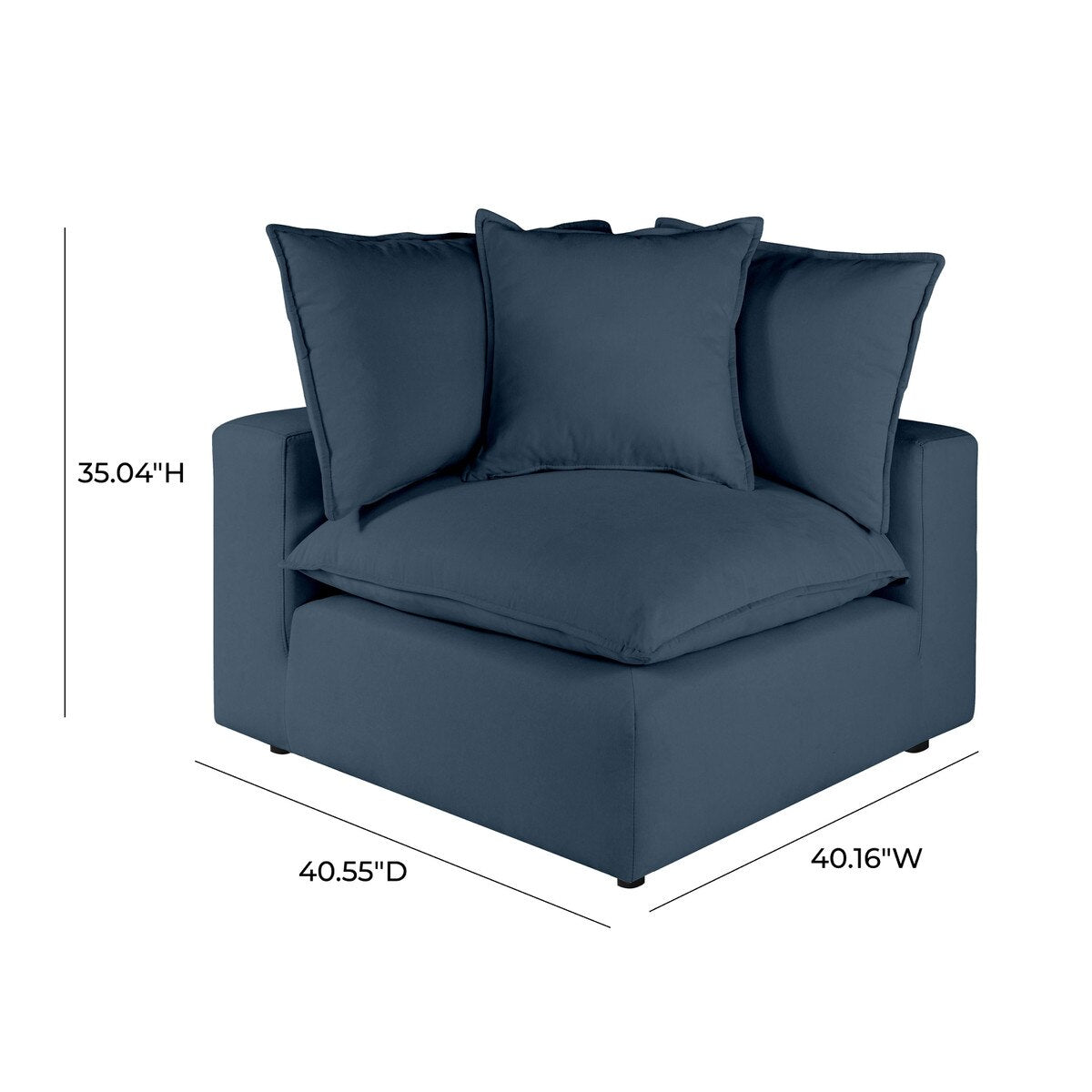 Cali Navy Performance Fabric Corner Chair