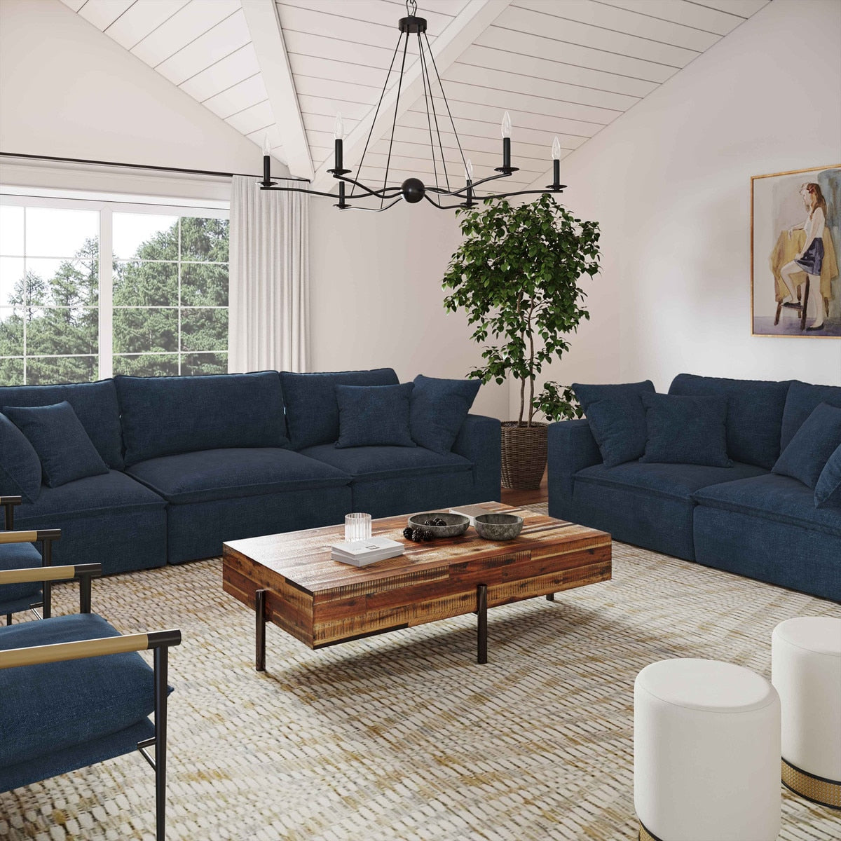 Cali  Performance Fabric Modular Loveseat