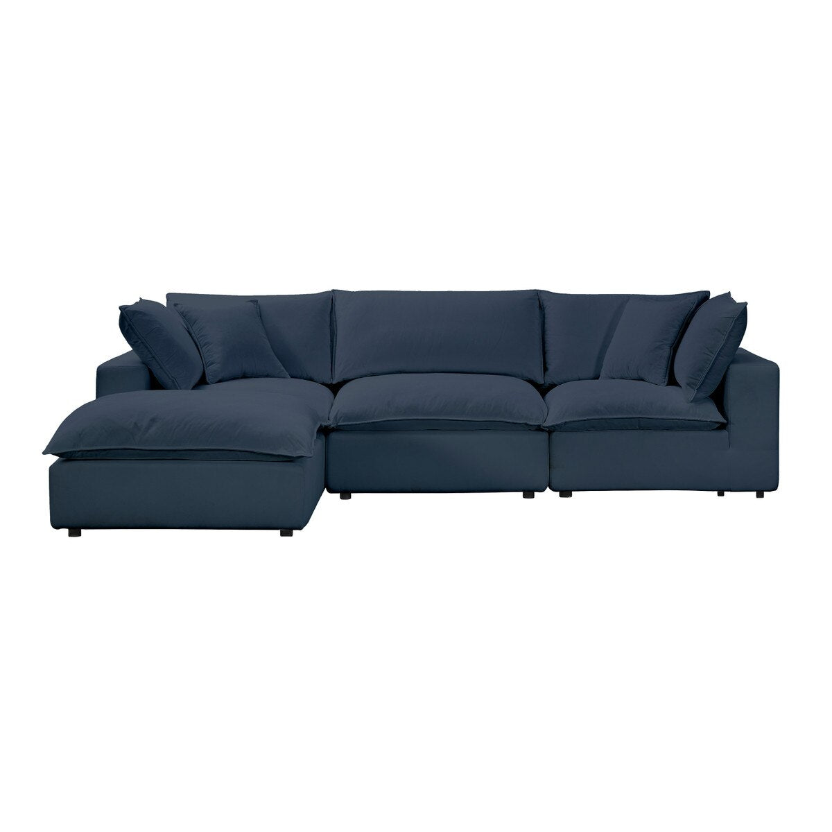 Cali Navy Performance Fabric Modular 4 Piece Sectional