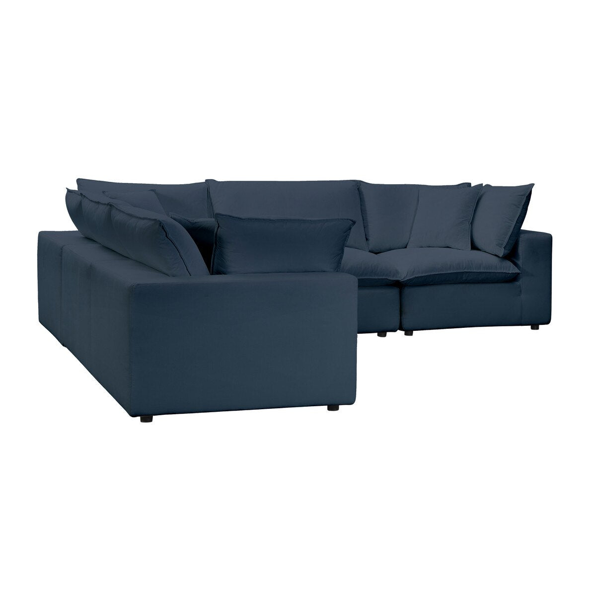 Cali Navy Performance Fabric Modular L-Sectional