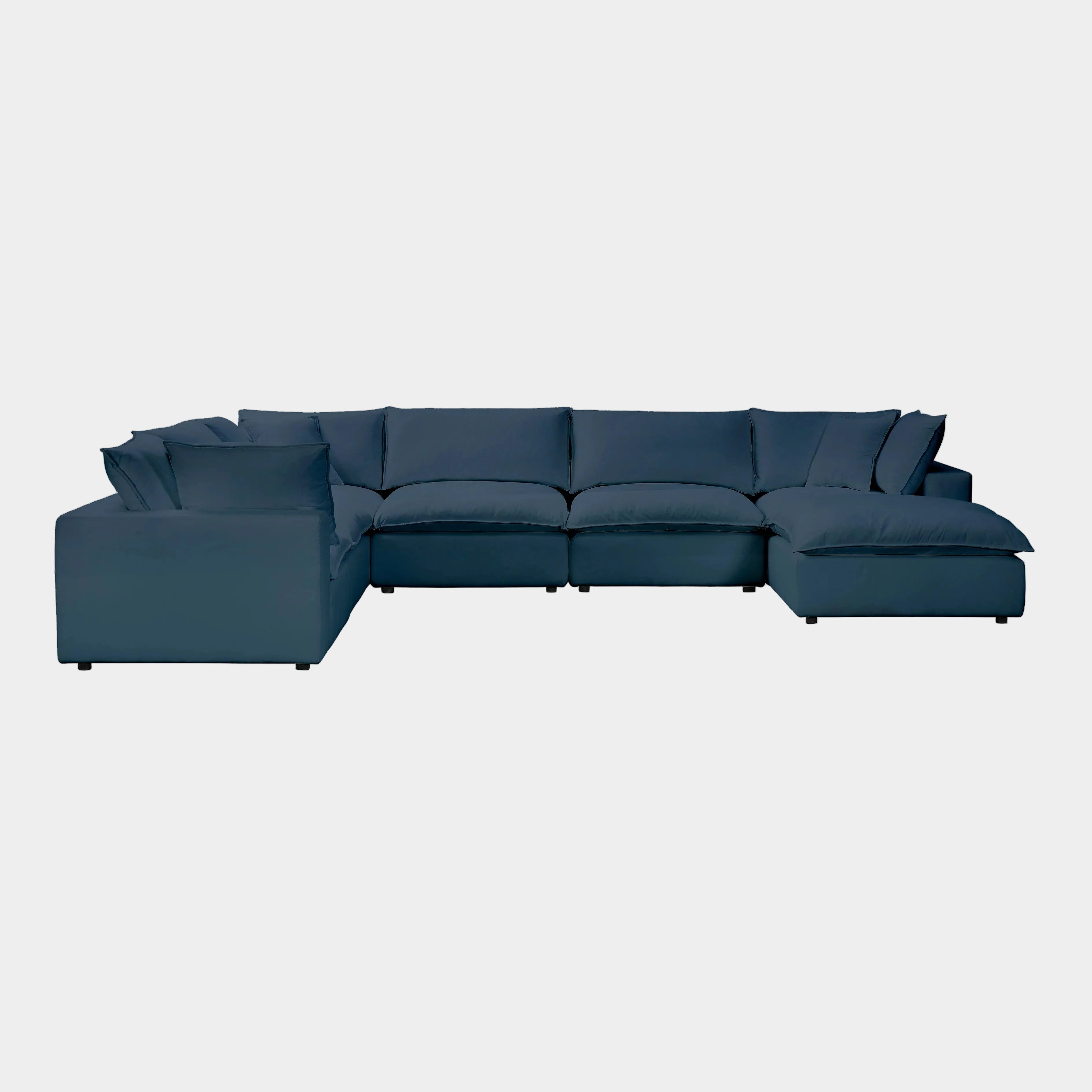 Cali 7-Piece Performance Fabric Modular Large Chaise Sectional