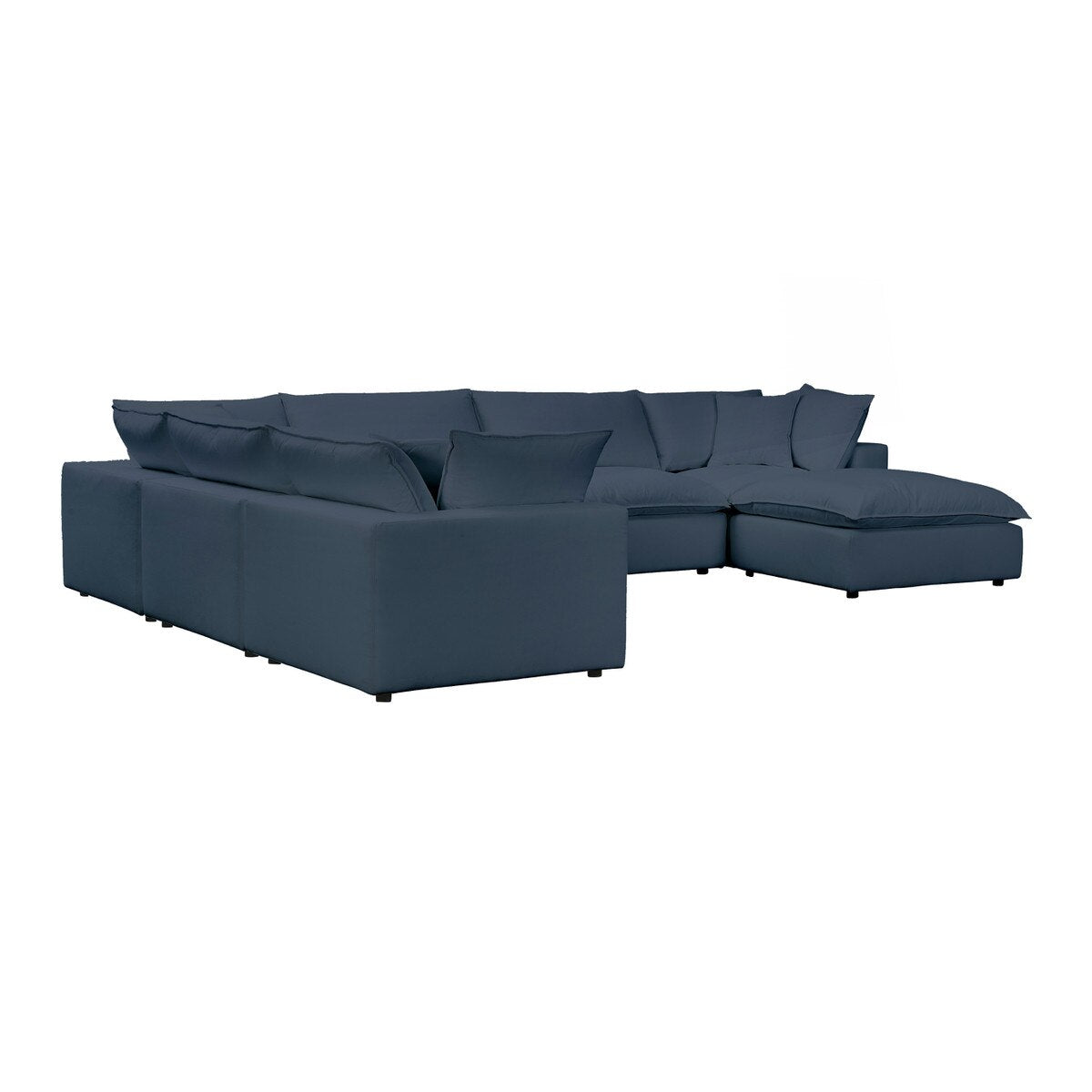 Cali Navy Performance Fabric Modular Large Chaise Sectional