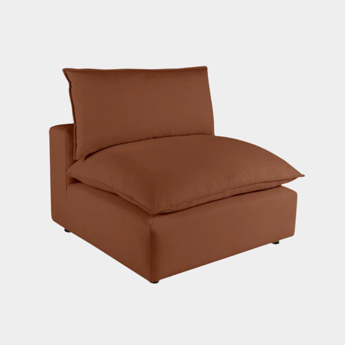 Cali Rust Performance Fabric Armless Chair