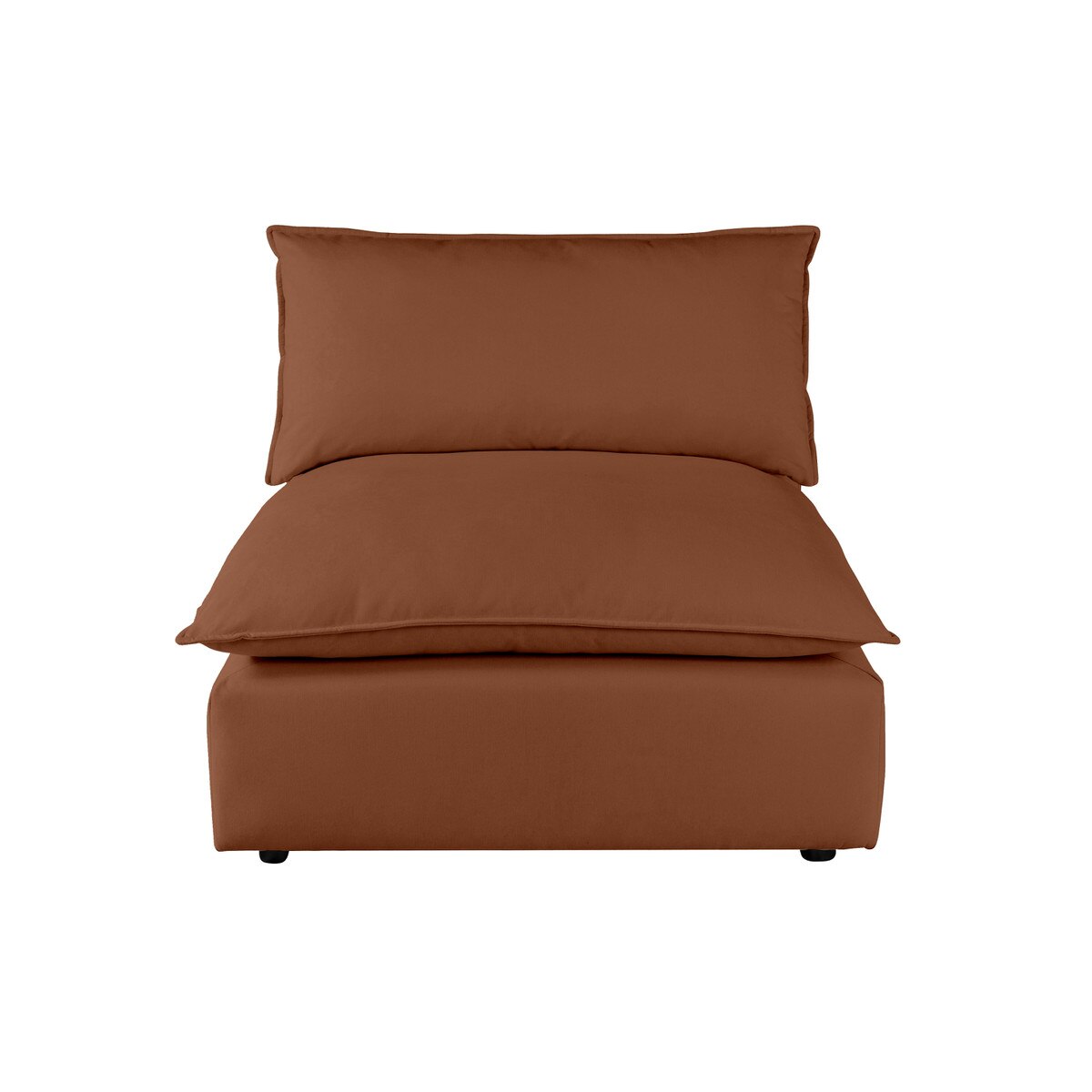 Cali Rust Performance Fabric Armless Chair