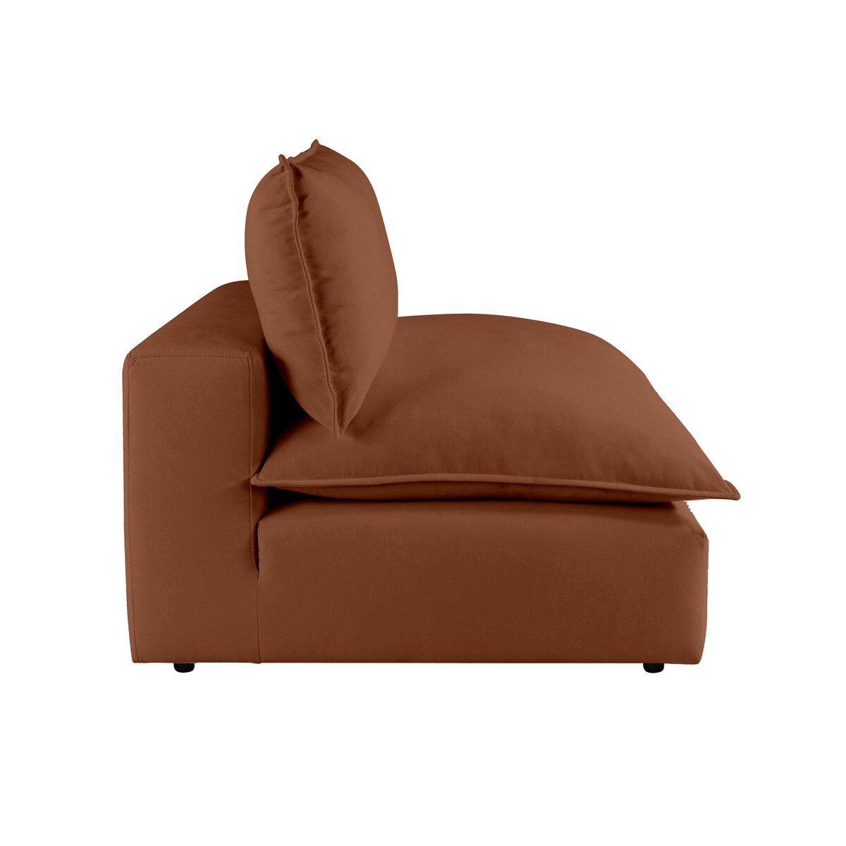 Cali Rust Performance Fabric Armless Chair