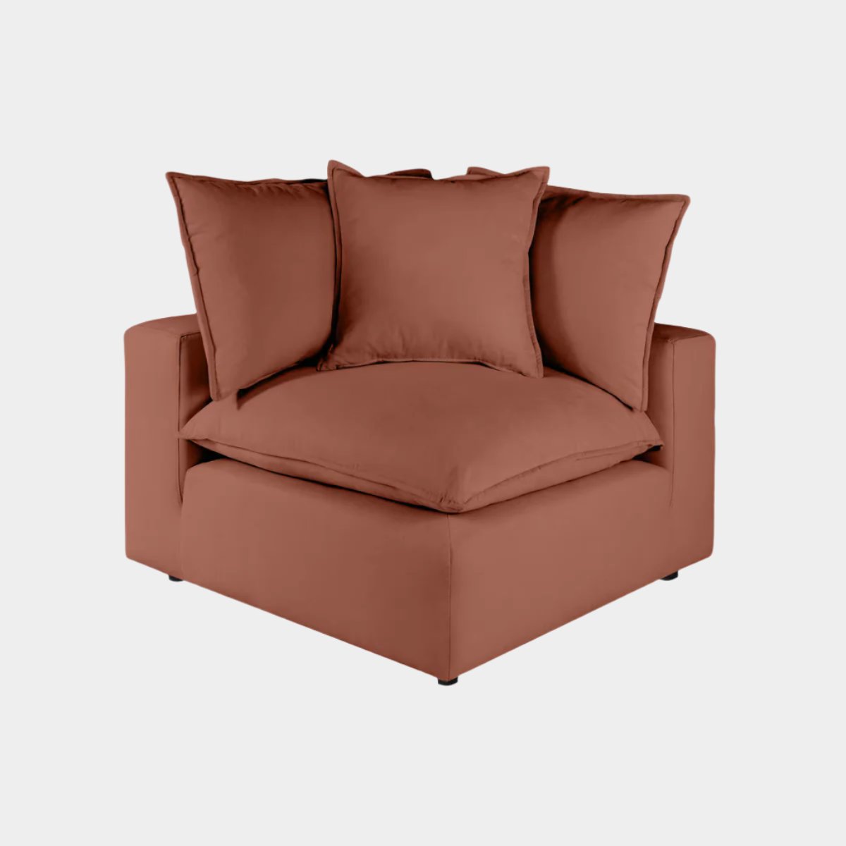 Cali Rust Performance Fabric Corner Chair