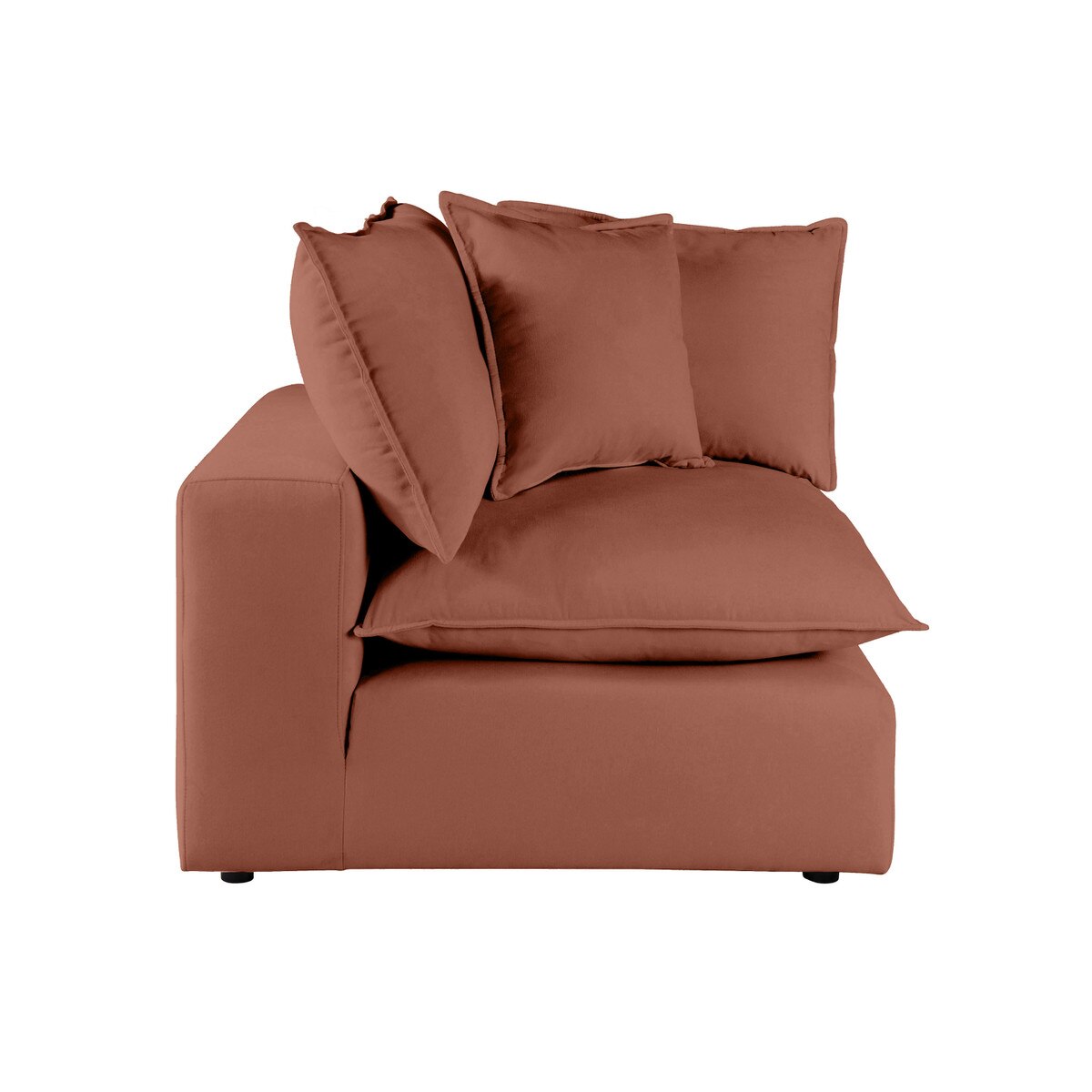 Cali Rust Performance Fabric Corner Chair