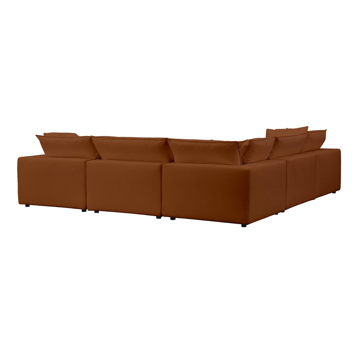 Cali Rust Performance Fabric Modular L-Sectional