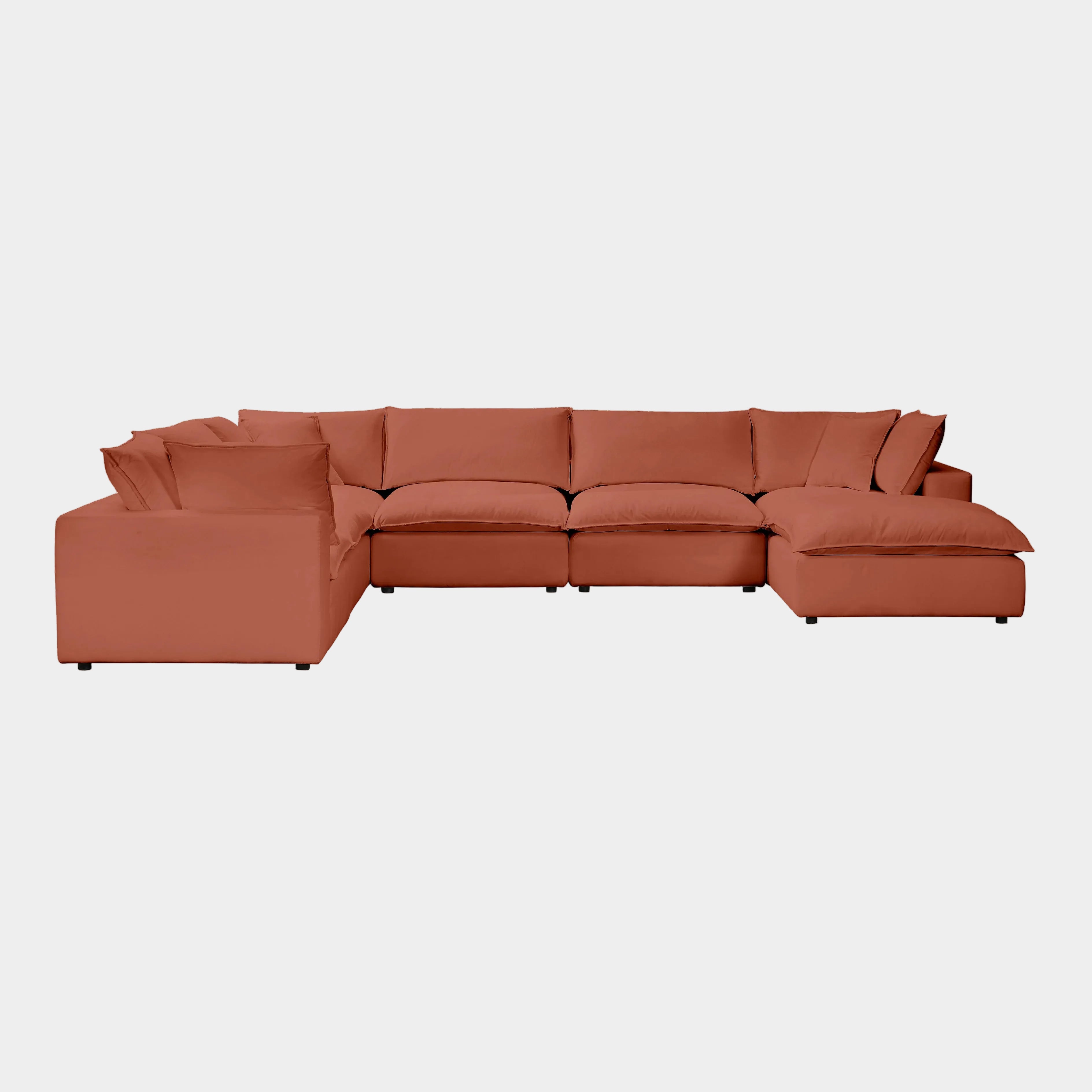 Cali 7-Piece Performance Fabric Modular Large Chaise Sectional