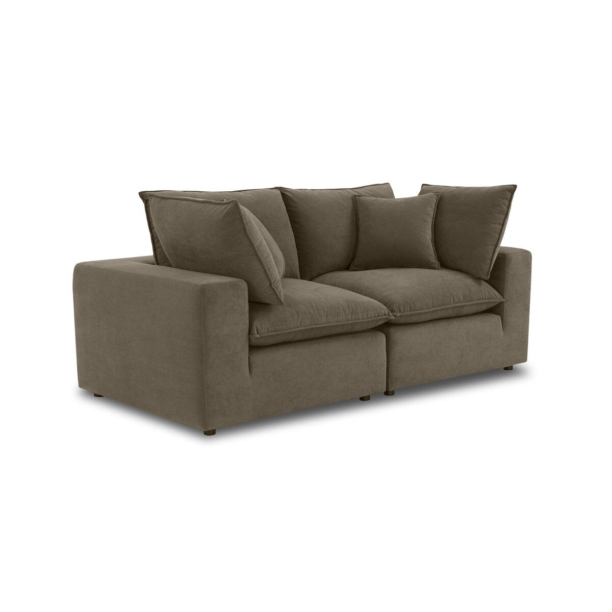 Cali Chocolate Brown Performance Velvet Loveseat