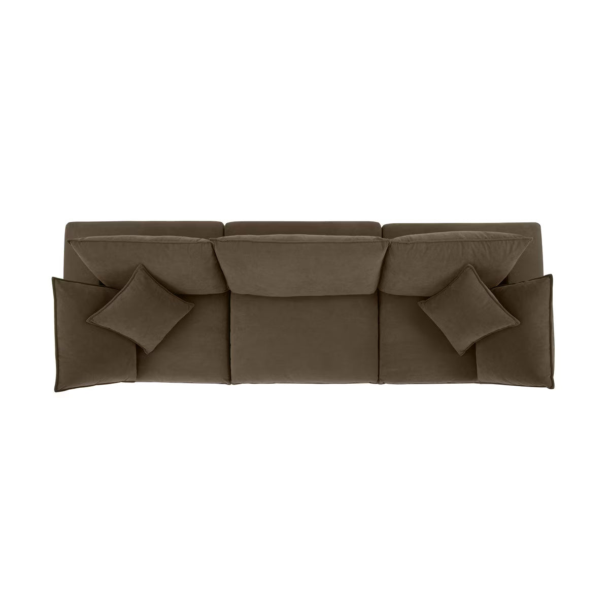 Cali Chocolate Brown Performance Velvet Modular Sofa