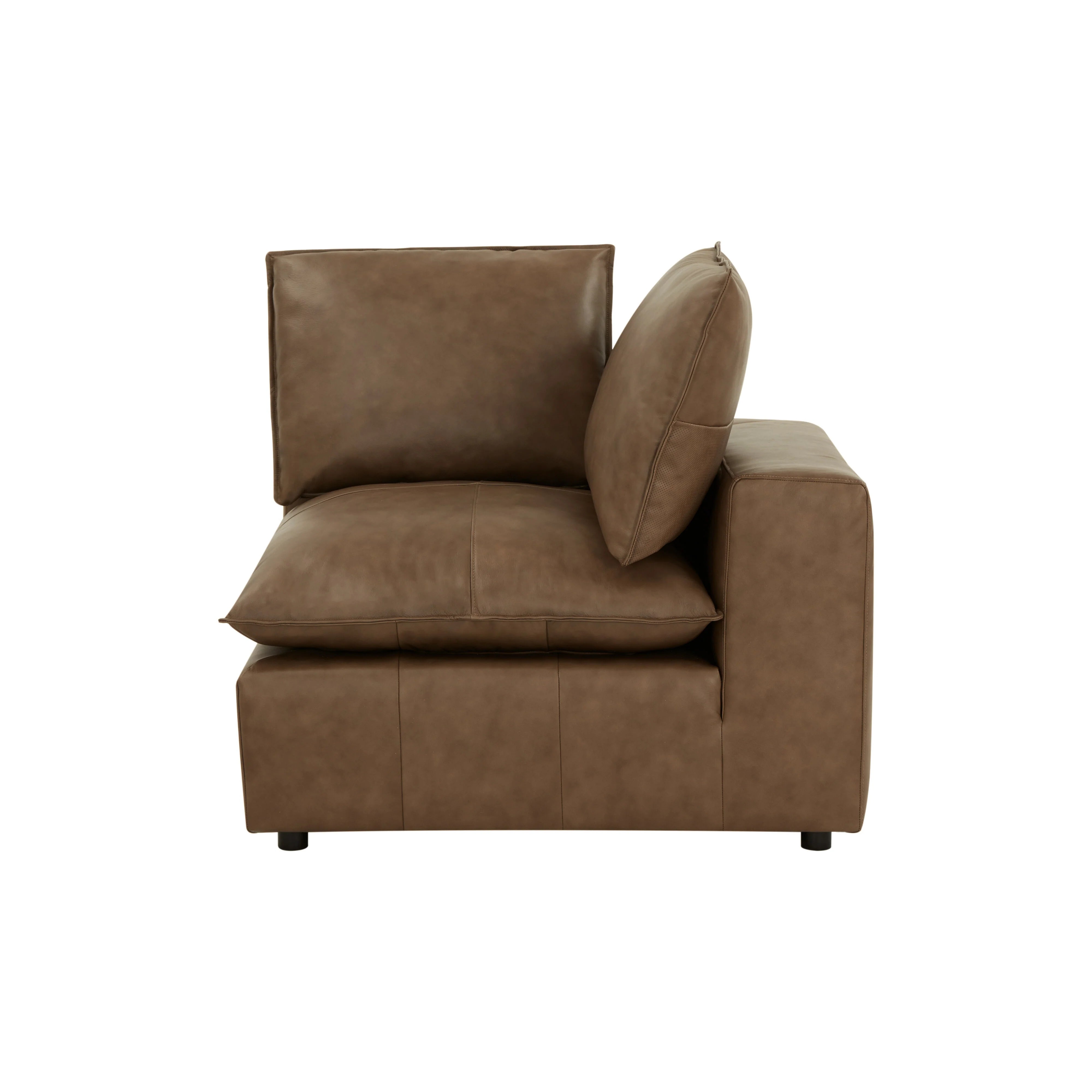 Cali Brown Leather Modular Corner Chair
