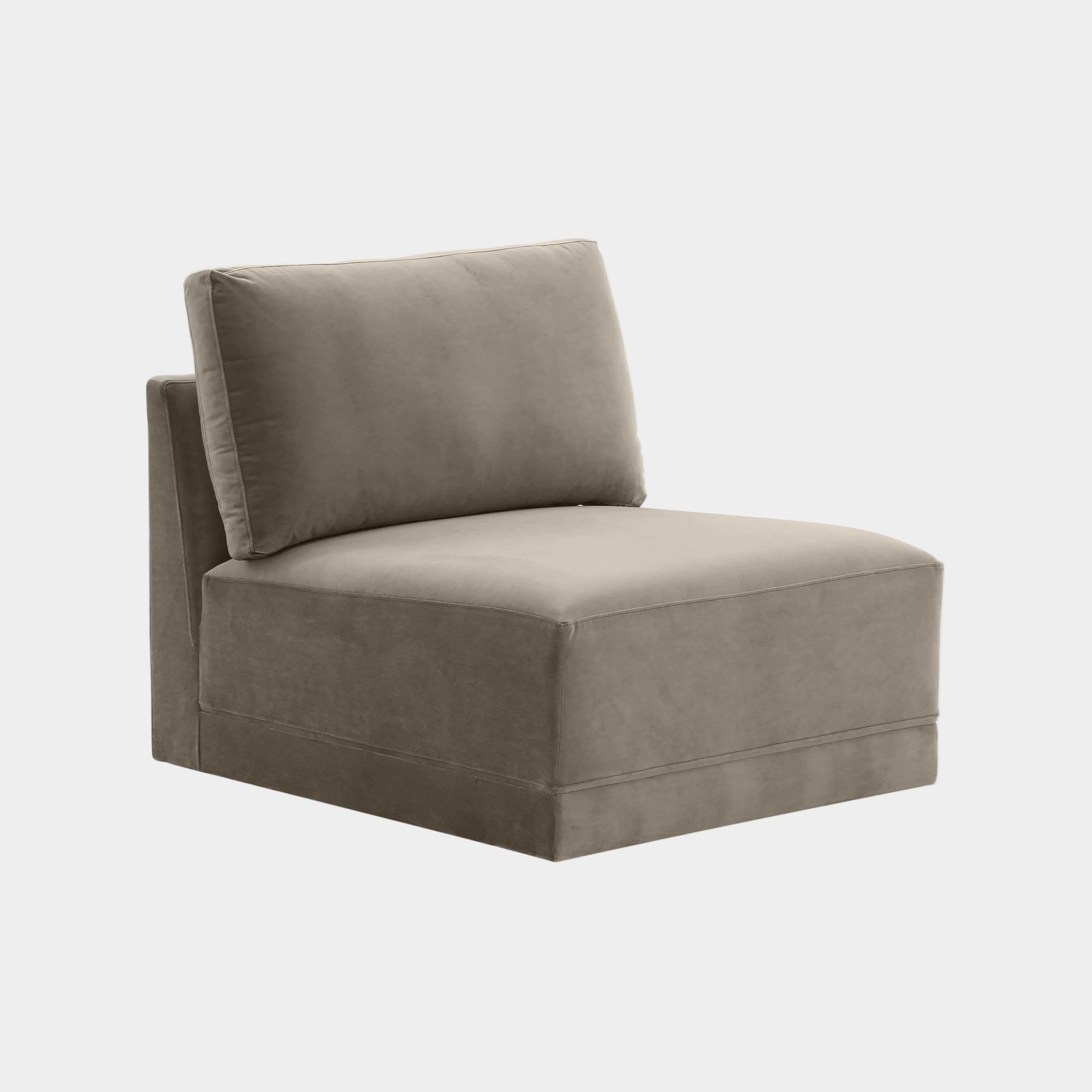 Willow Performance Velvet Modular Armless Chair