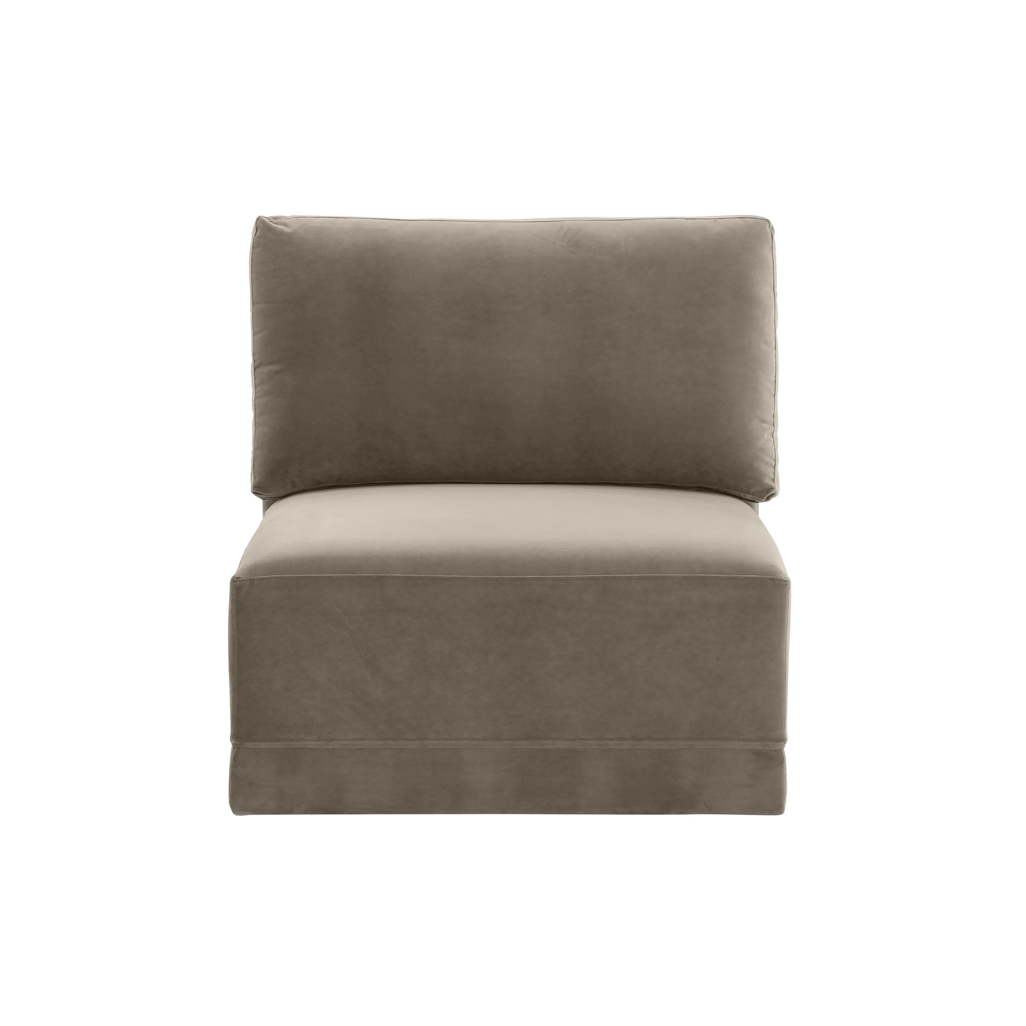Willow Performance Velvet Modular Armless Chair