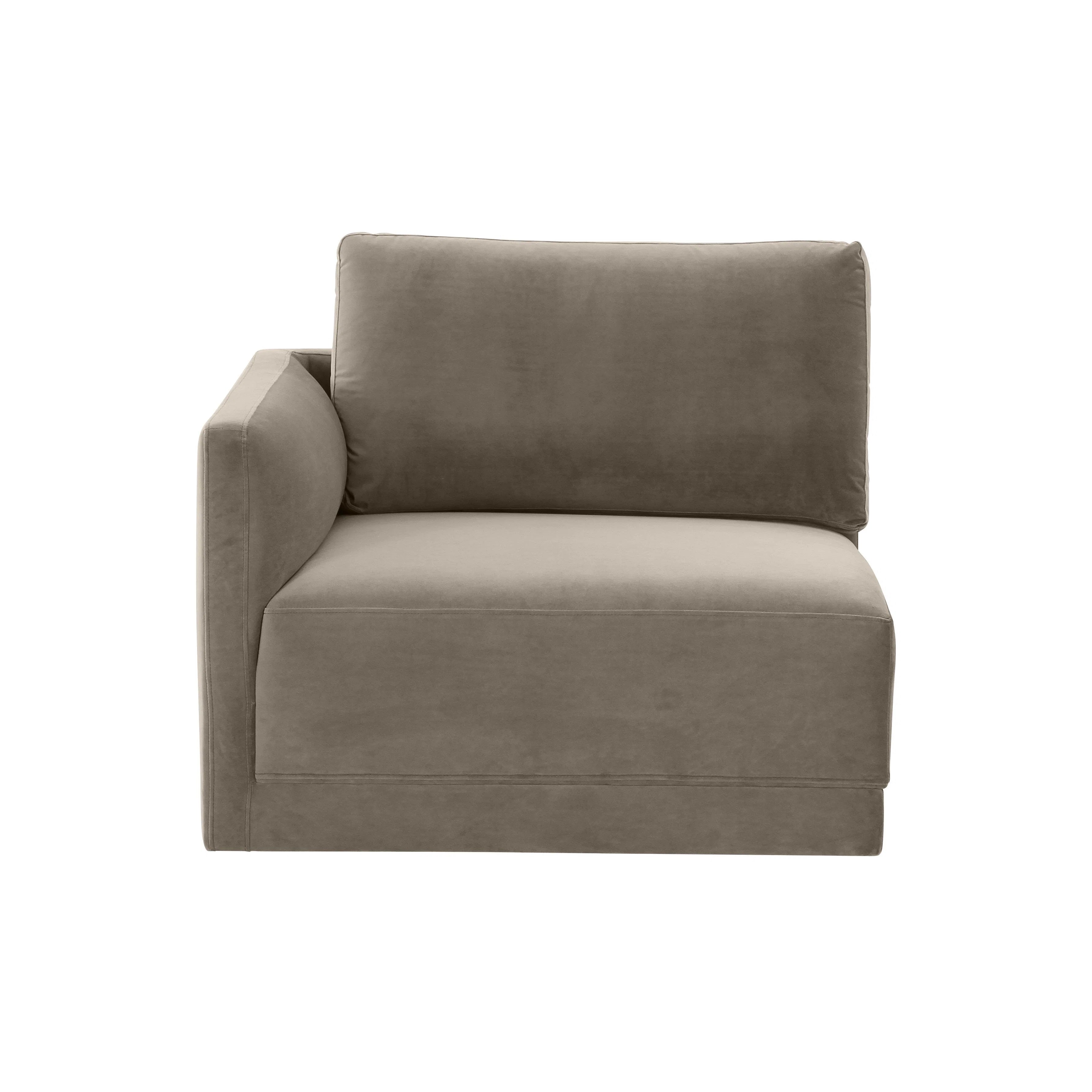 Willow Performance Velvet Modular LAF Corner Chair