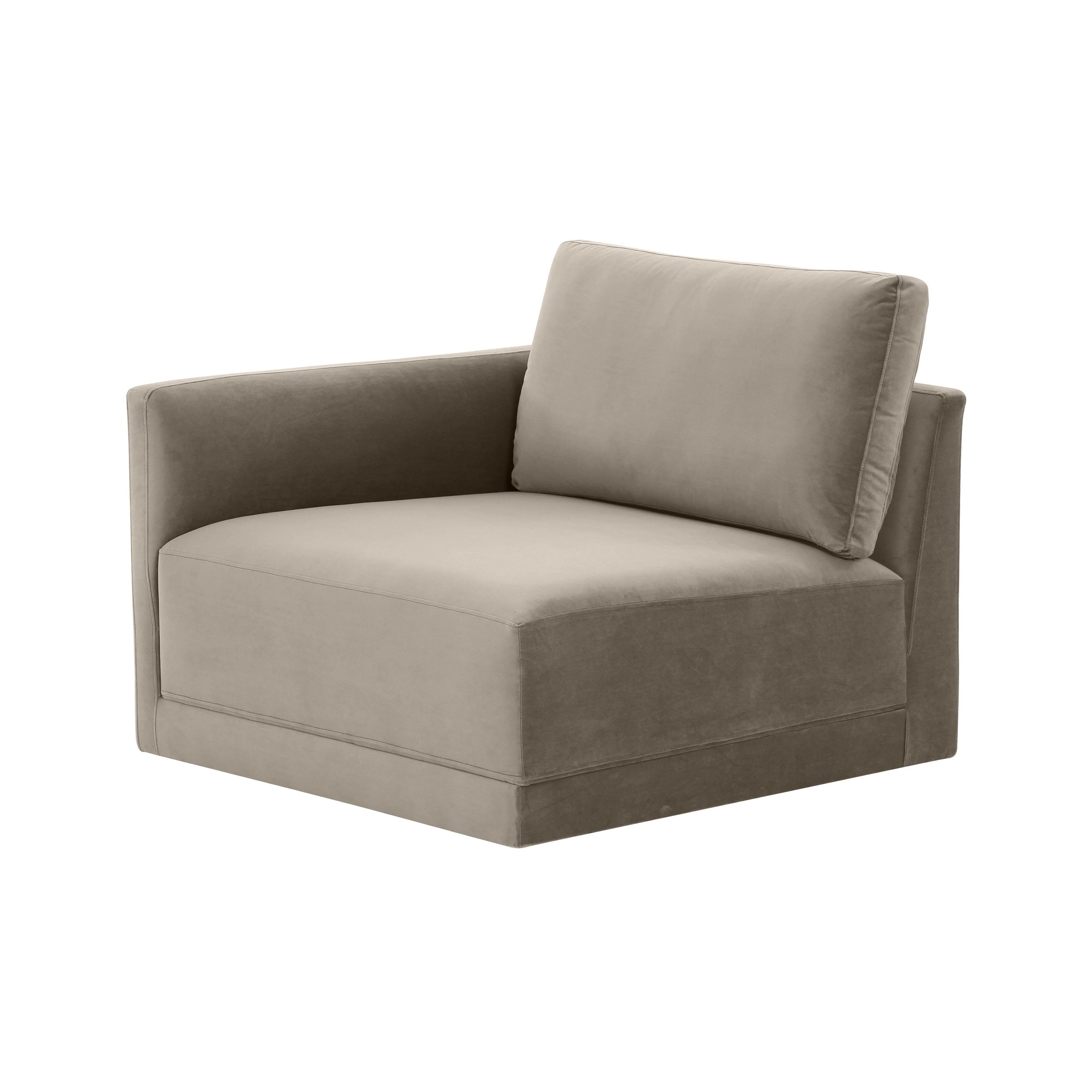 Willow Performance Velvet Modular LAF Corner Chair