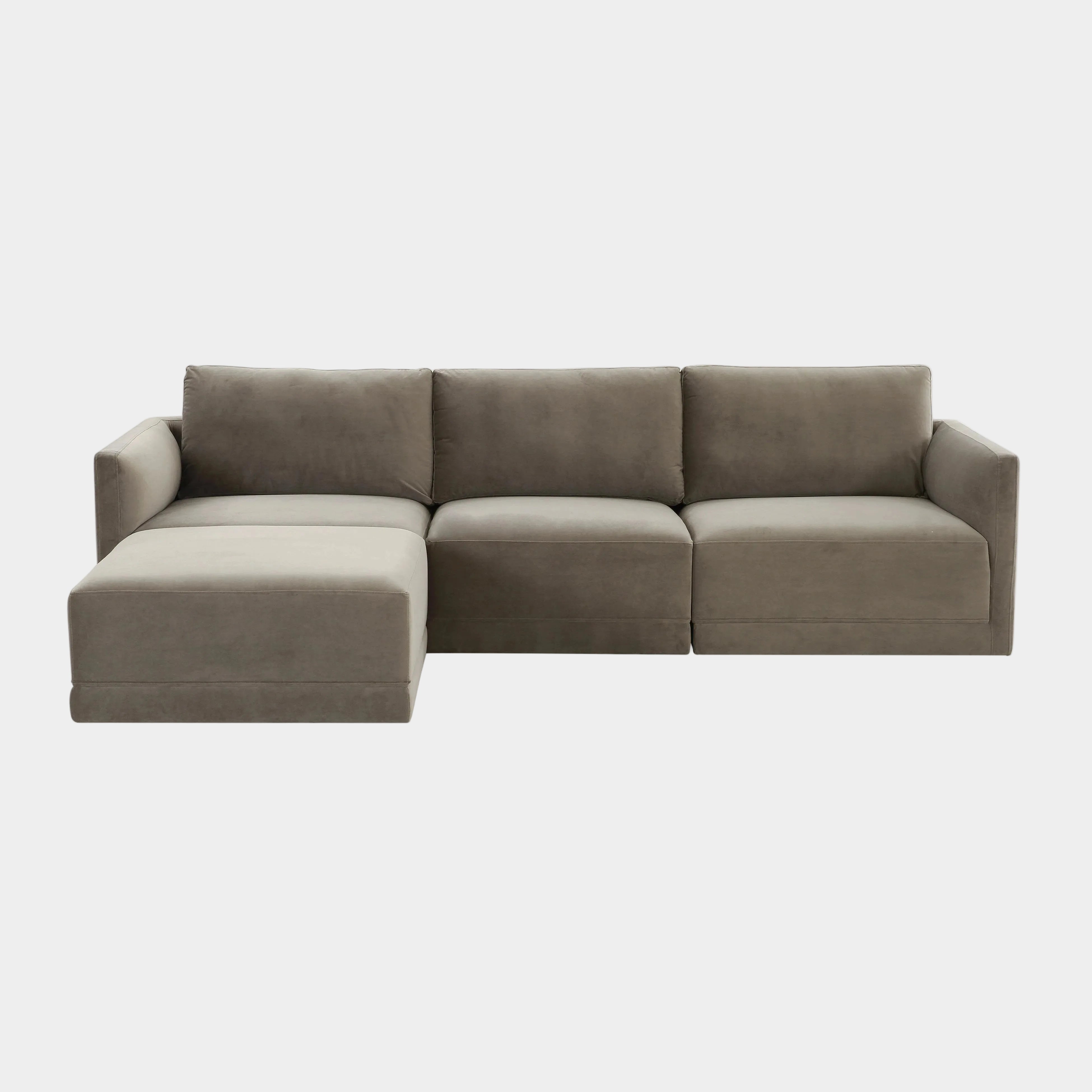 Willow 4-Piece Performance Velvet Modular Sectional