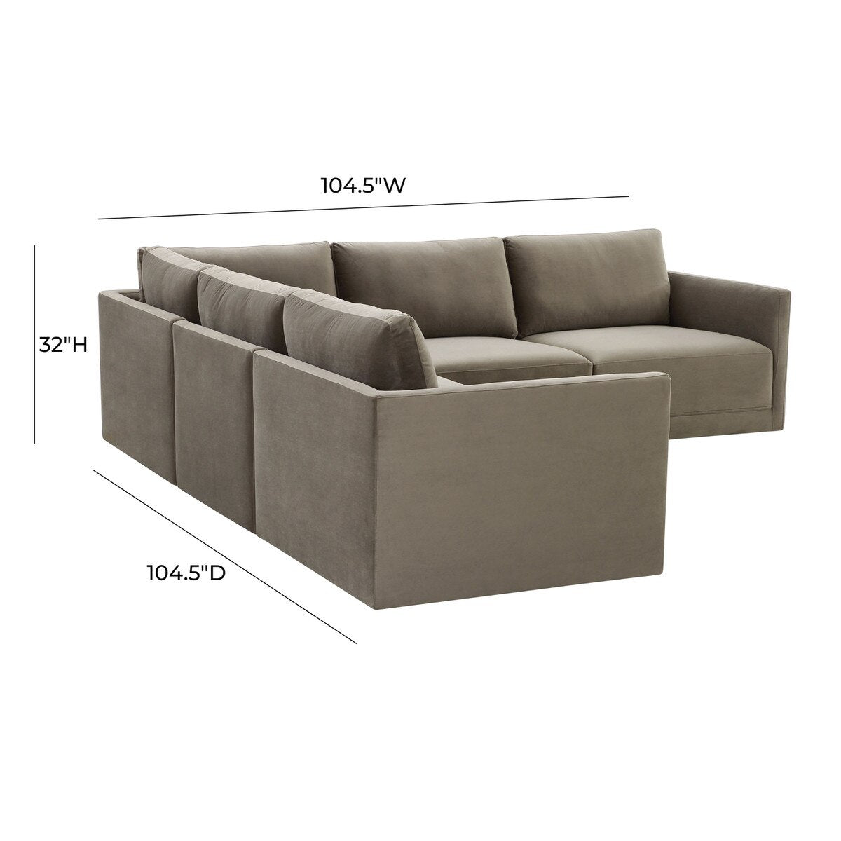 Willow Taupe Modular L Sectional